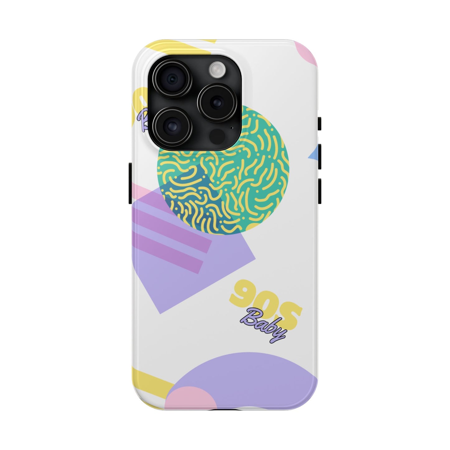 Pastel 90s Baby and Shapes // iPhone Case
