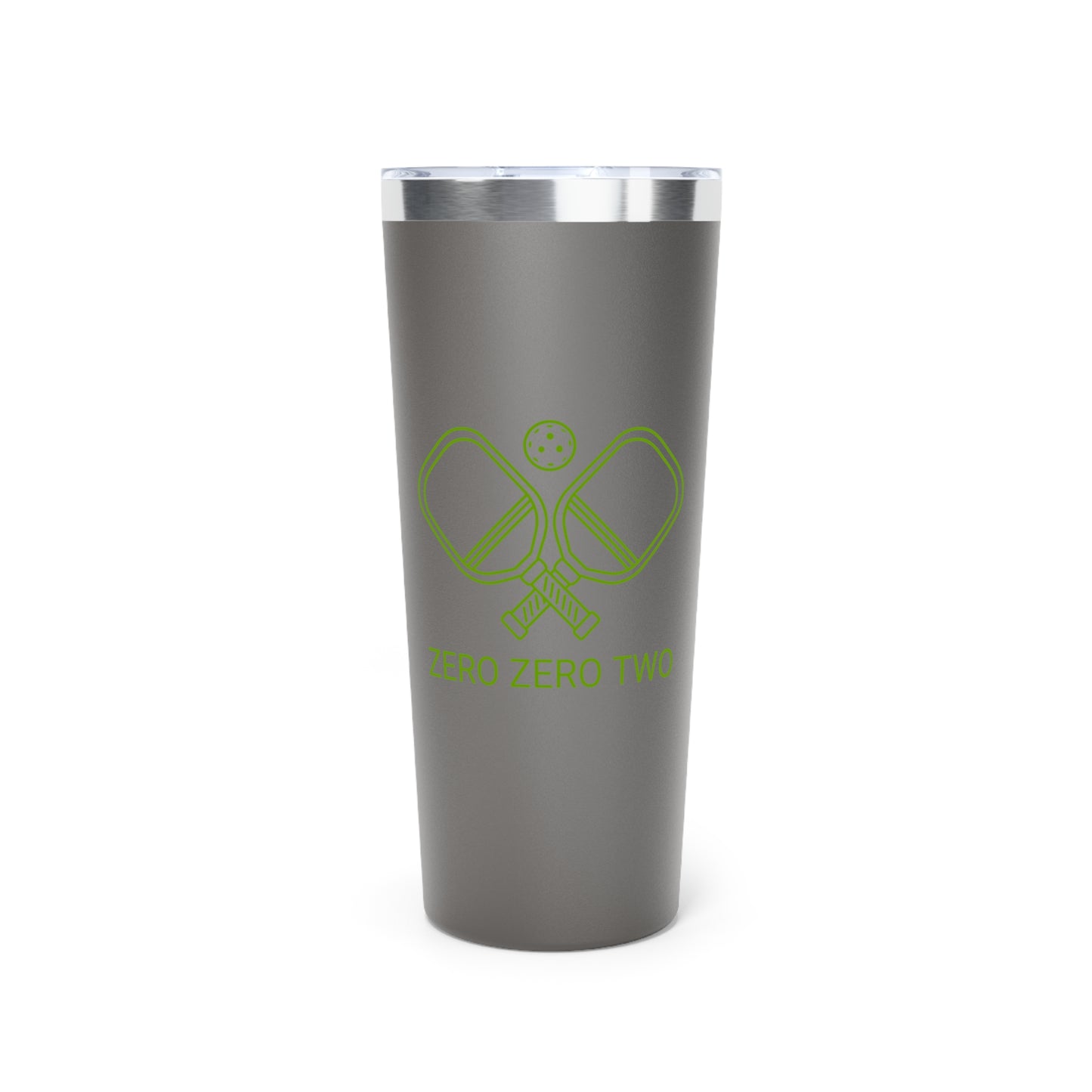 Zero Zero Two Pickleball // Copper Vacuum Insulated Tumbler, 22oz - Blue Text