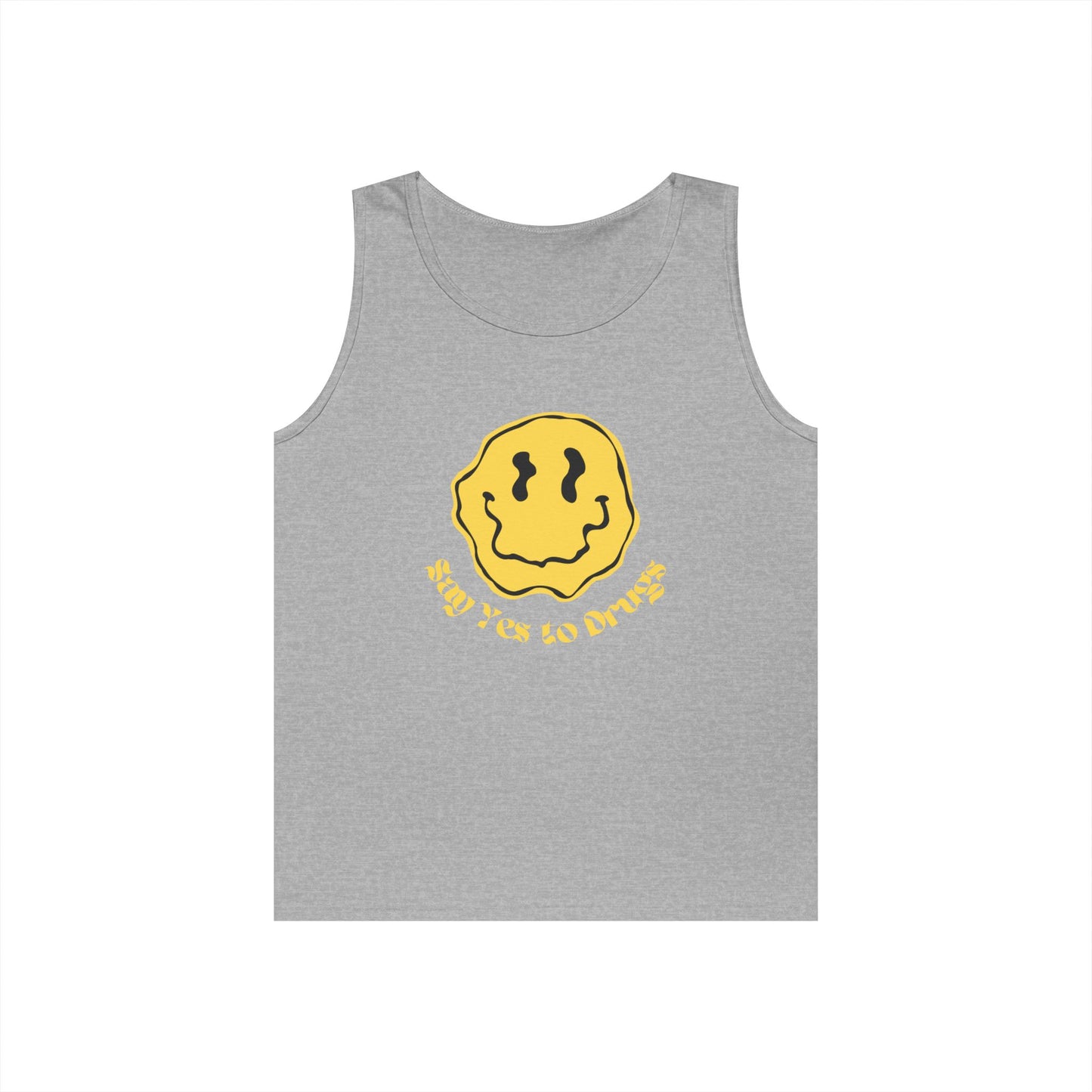 "Say Yes to Drugs" Smiley Graphic // Unisex Heavy Cotton Tank Top