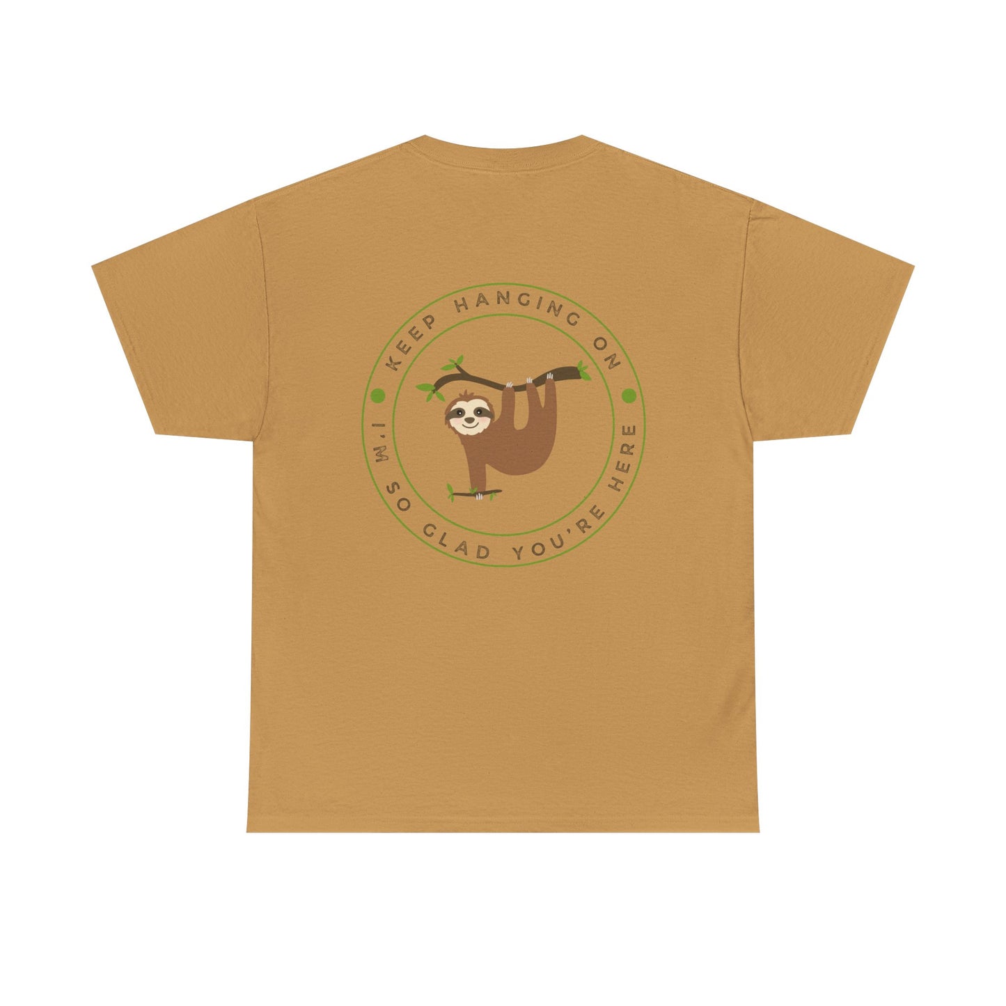 Keep Hangin' On - Sloth // Unisex Heavy Cotton Tee - Motivational