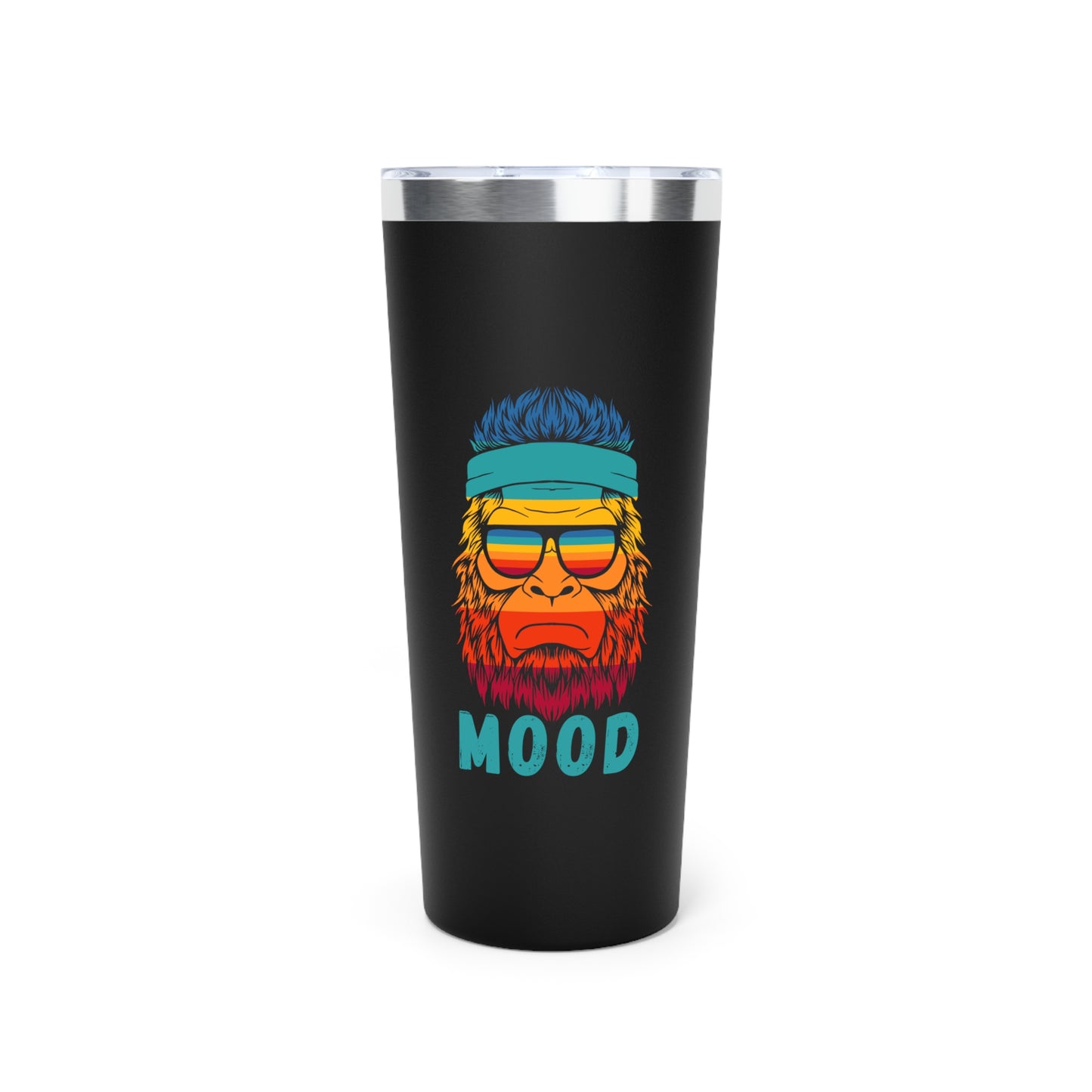 Bigfoot Mood // Copper Vacuum Insulated Tumbler, 22oz - Blue Text