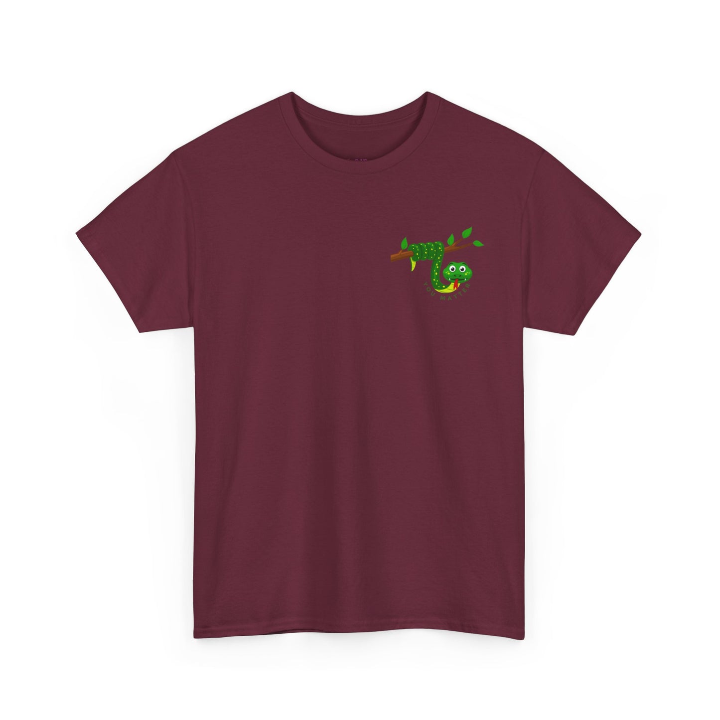 Keep Hanging On - Snake // Unisex Heavy Cotton Tee - Positive Message T-Shirt