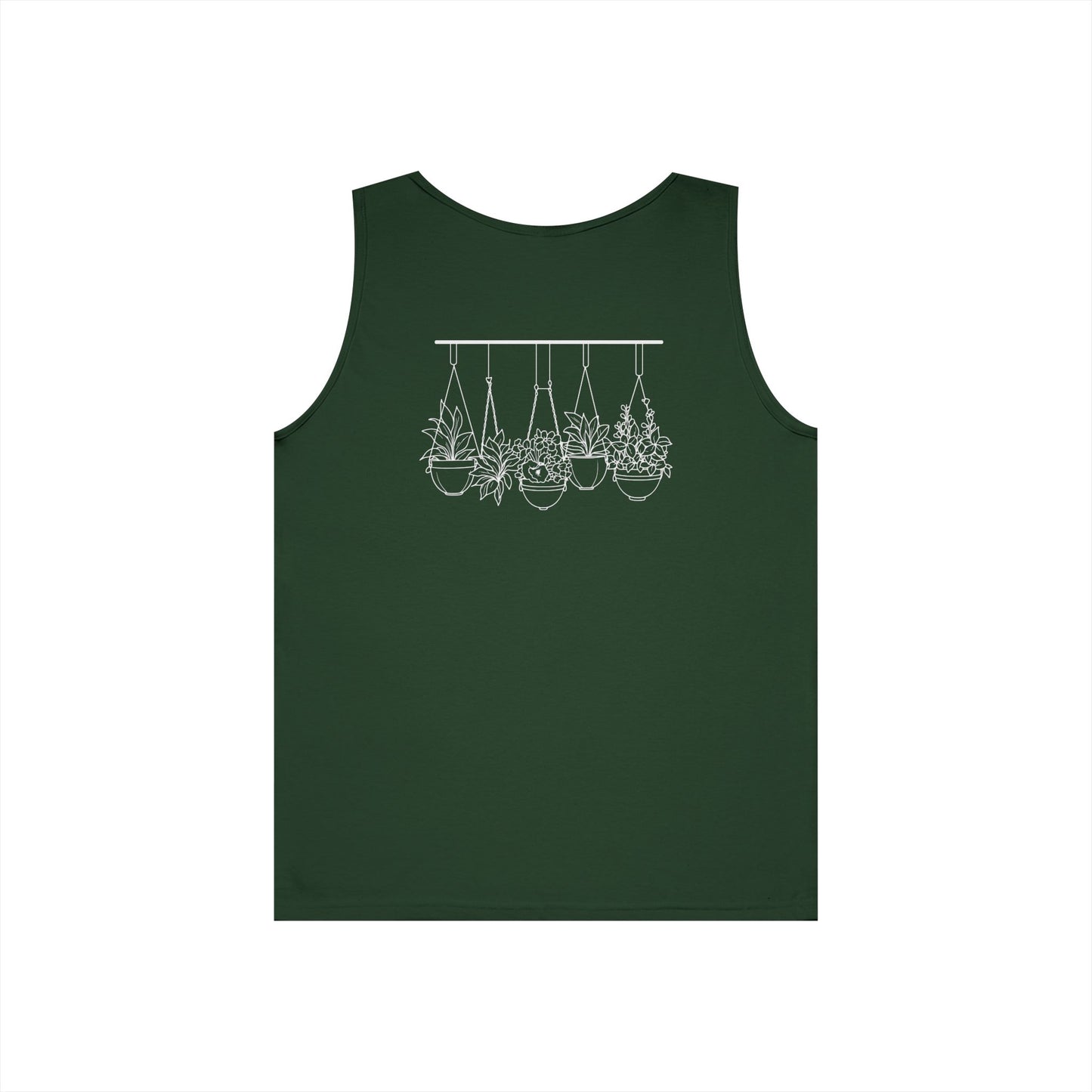Hangin' With My Buds // Happy Plant Lover Unisex Heavy Cotton Tank Top - Perfect for Gardening Enthusiasts