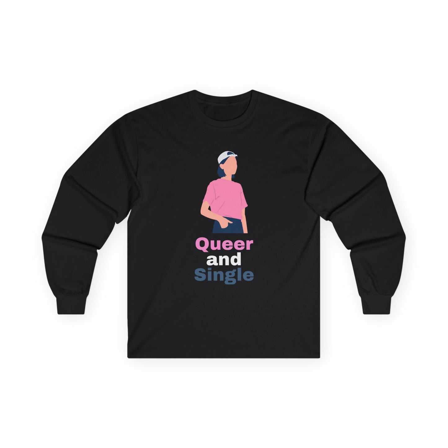 Queer and Single // Unisex Ultra Cotton Long Sleeve Tee
