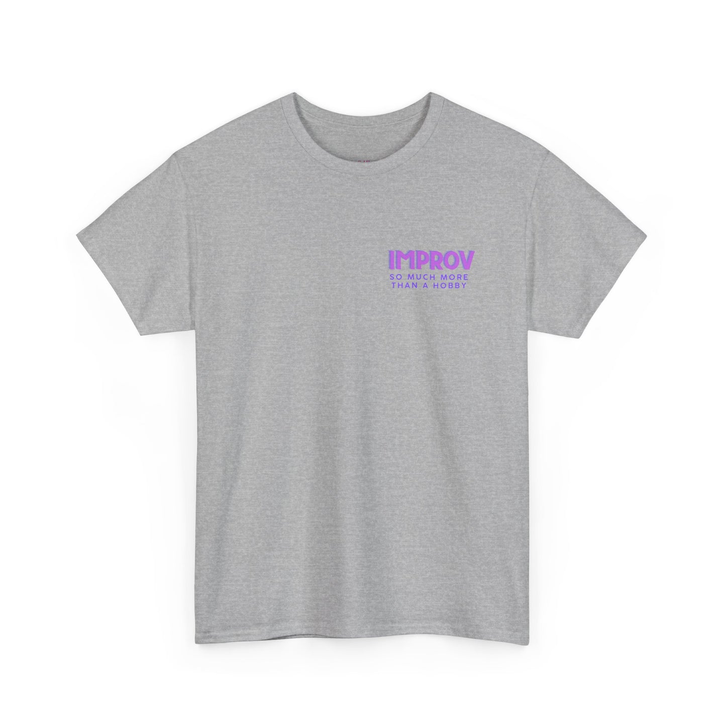Improv, Multi Color "Yes, And" Double-sided // Colorful Affirmation Unisex Heavy Cotton Tee
