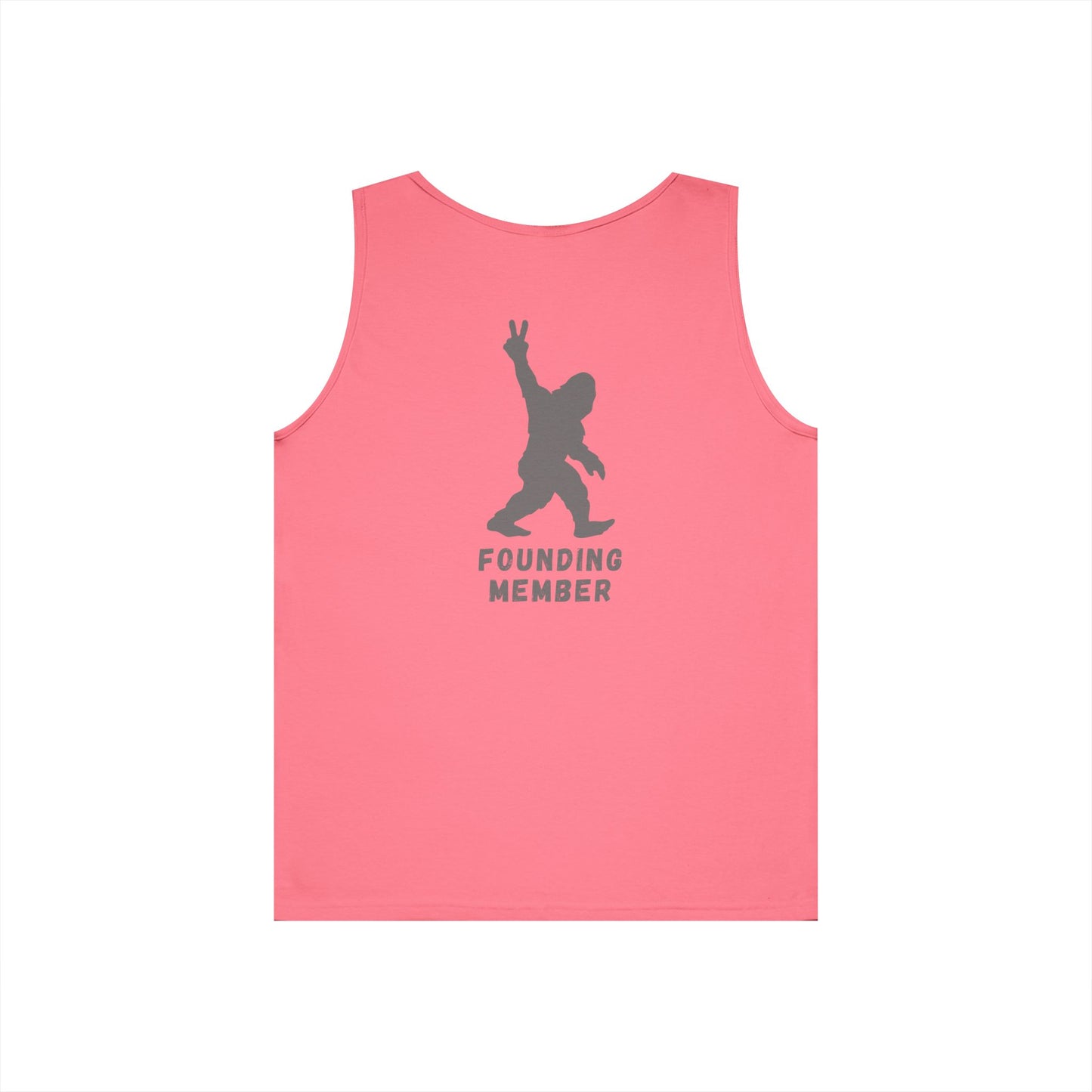 Barefoot Lift Club // Bigfoot Founding Member // Double Sided Unisex Heavy Cotton Tank Top