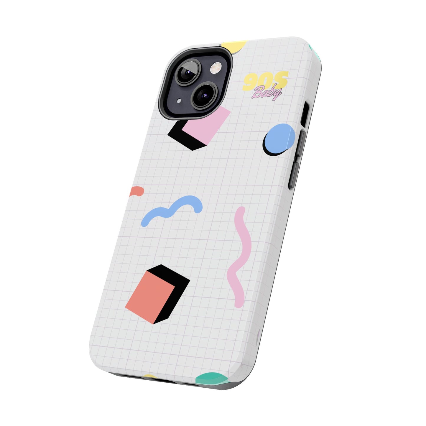 90s Baby Grid Paper Pattern // iPhone Case