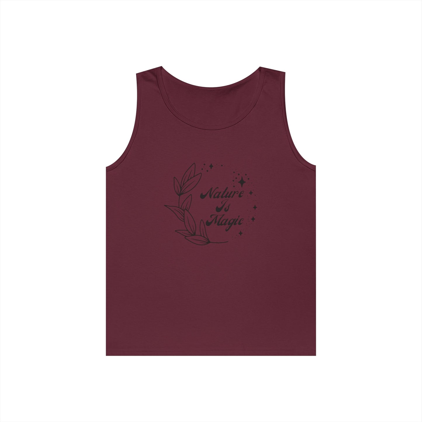 Nature is Magic // Unisex Heavy Cotton Tank Top - Design for Outdoor Lovers