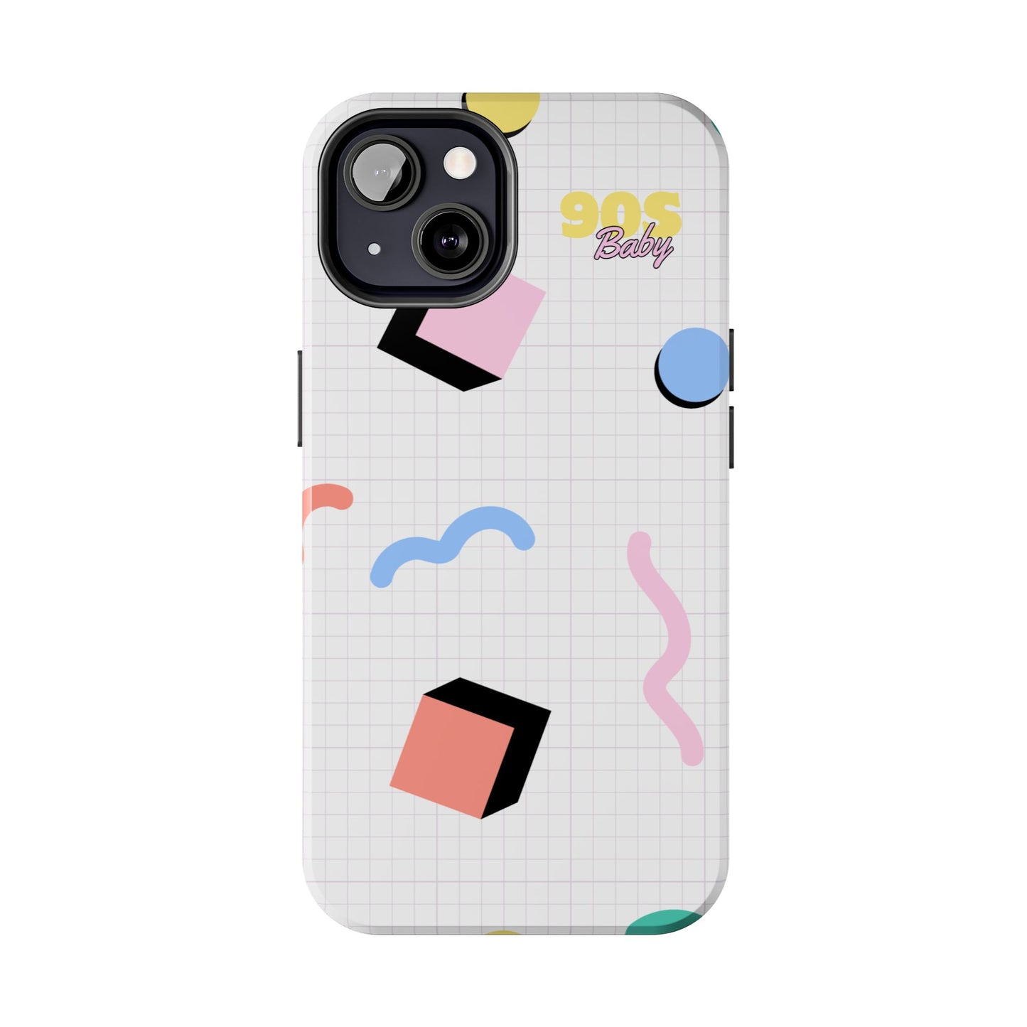 90s Baby Grid Paper Pattern // iPhone Case
