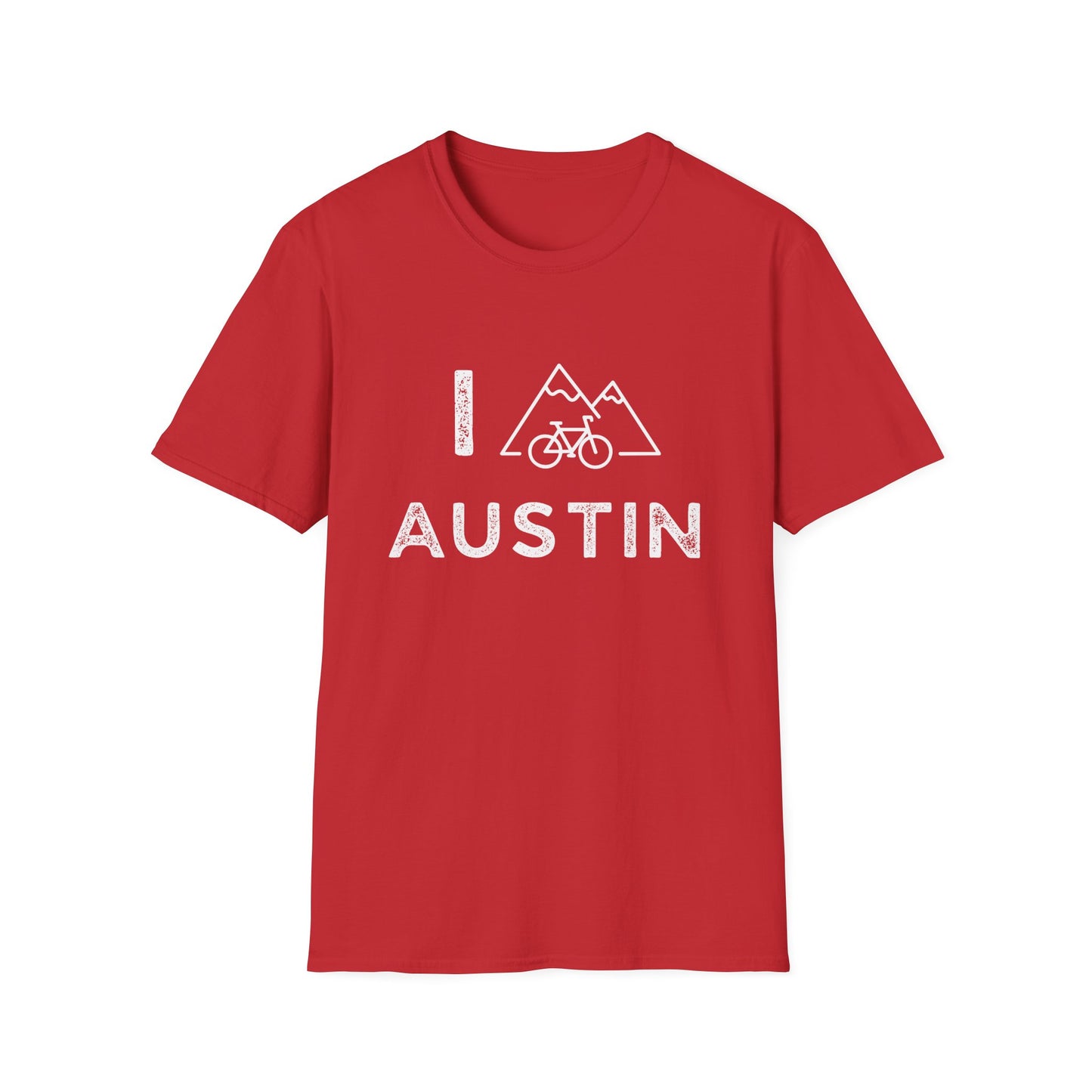I (Mountain) Bike Austin // Unisex Softstyle T-Shirt
