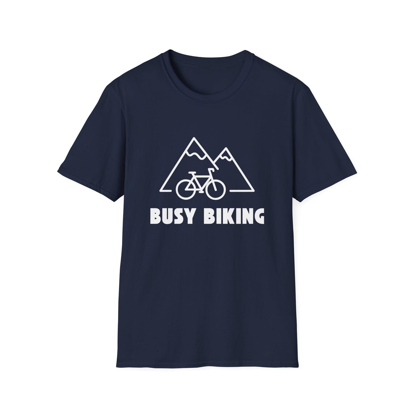 Busy (Mountain) Biking // Unisex Softstyle T-Shirt
