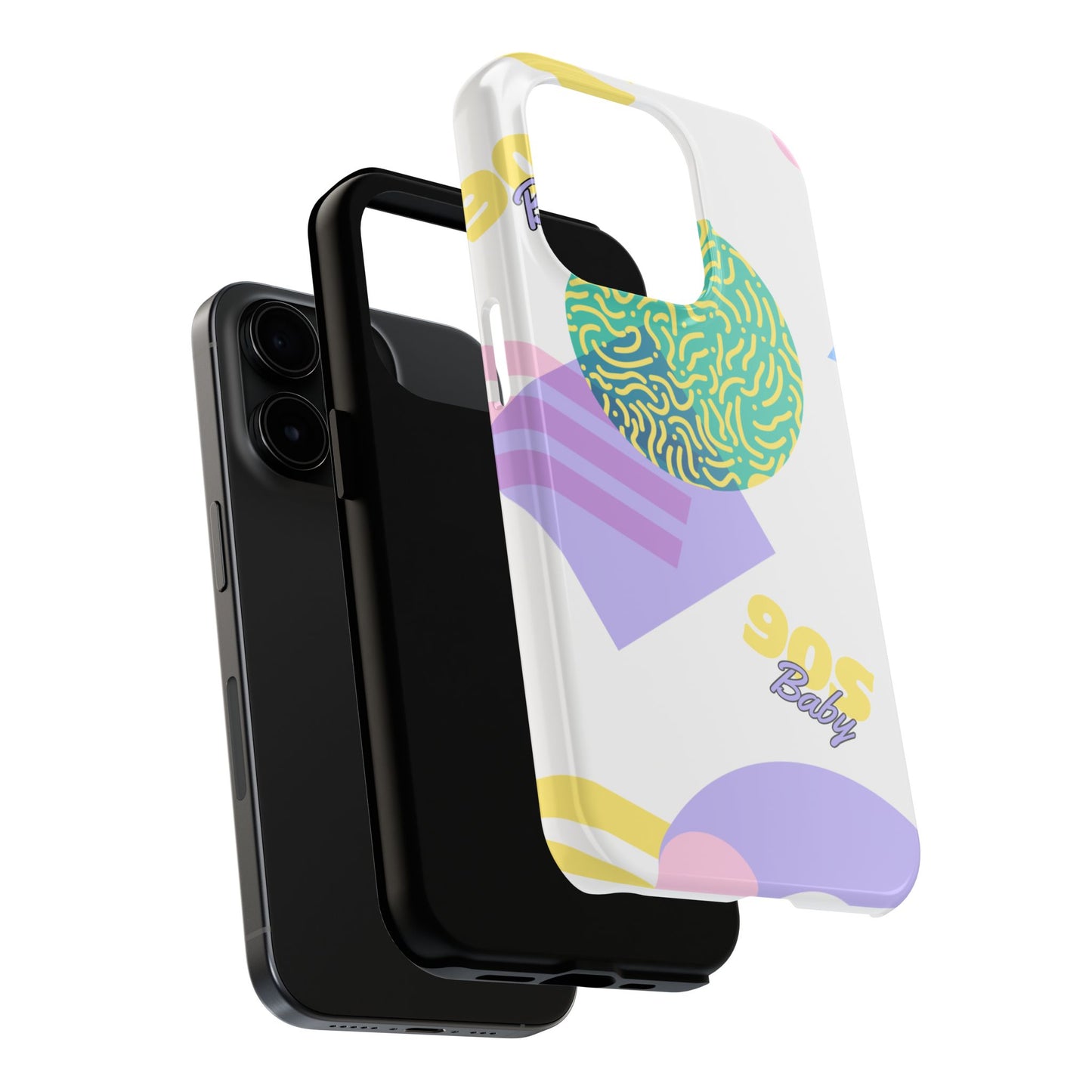 Pastel 90s Baby and Shapes // iPhone Case