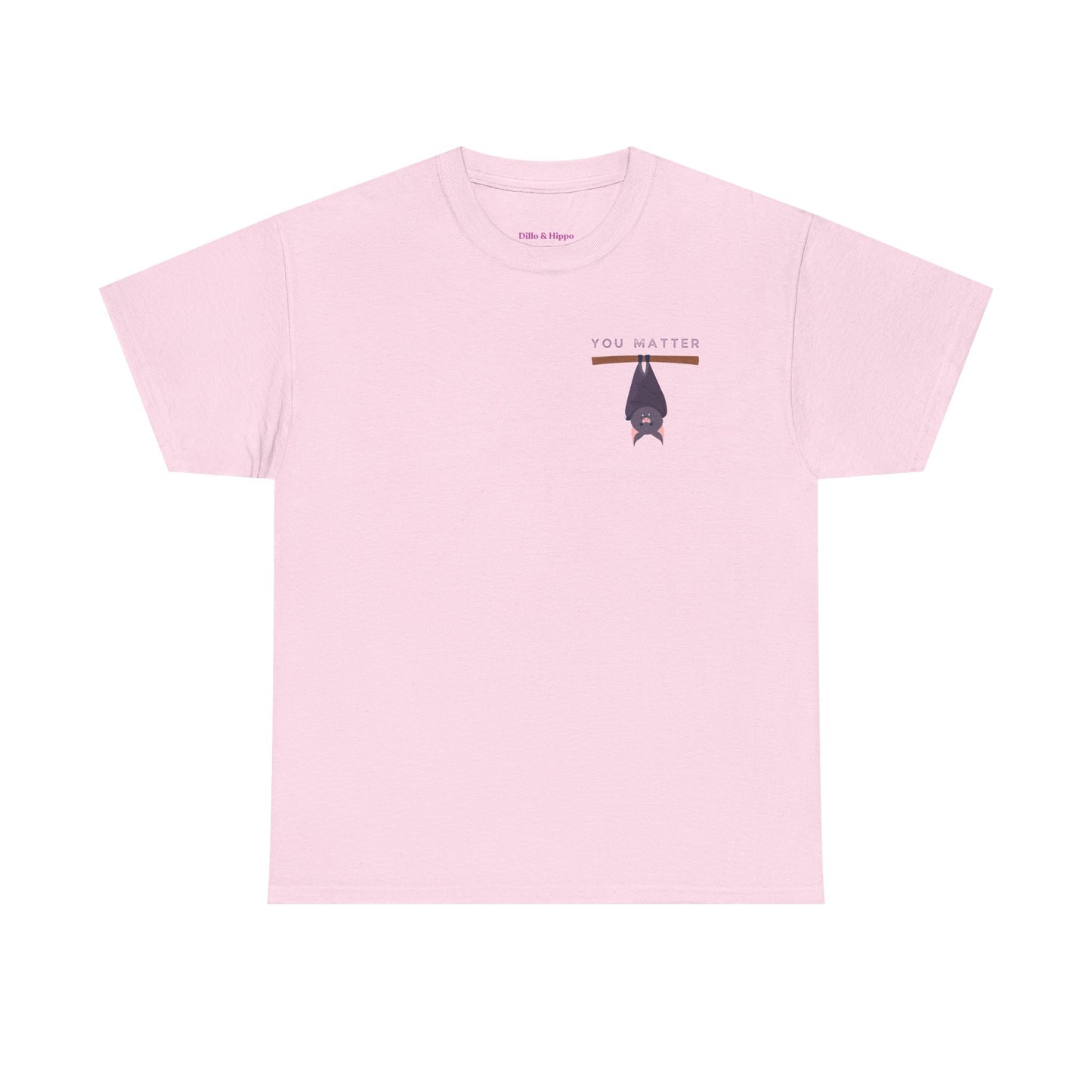 Keep Hangin' On - Bat // Inspirational Unisex Heavy Cotton Tee - 'You Matter' & 'Keep Hanging On' Design