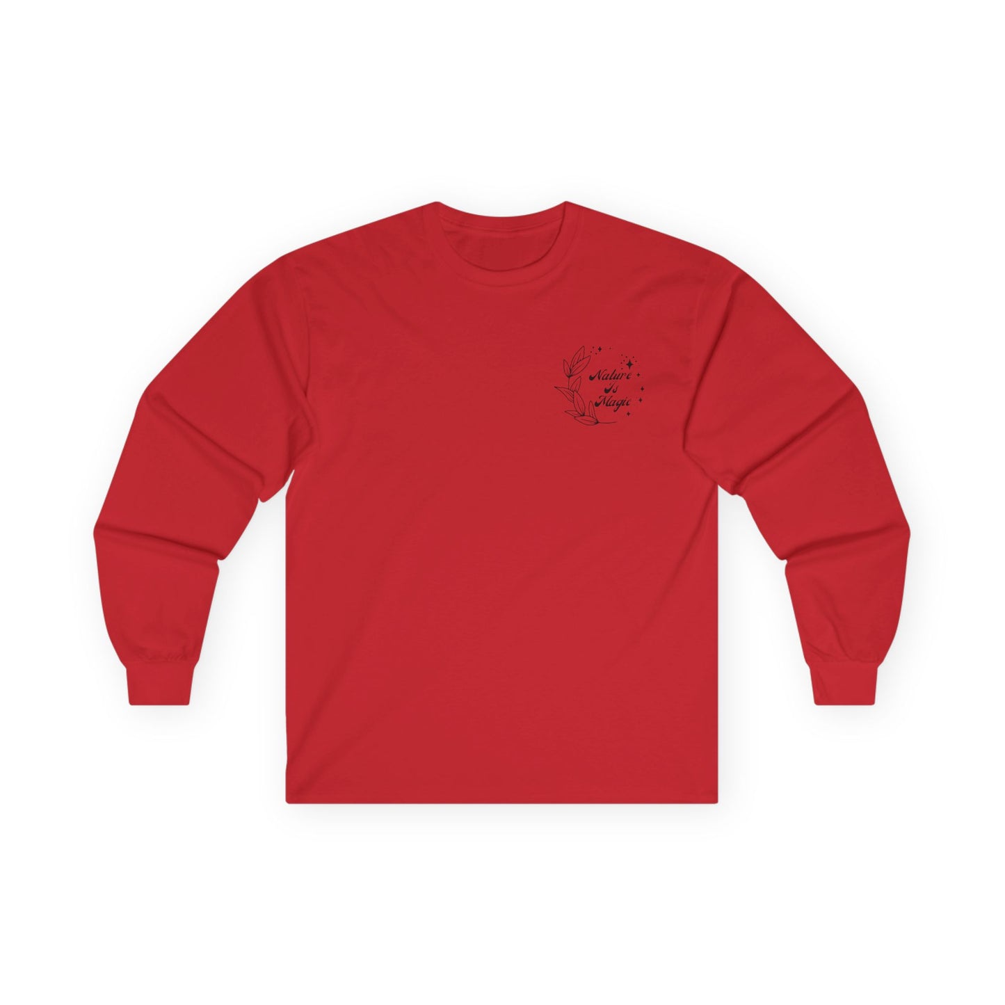 Nature is Magic - Pocket Placement // Unisex Ultra Cotton Long Sleeve Tee - Embrace Nature's Beauty