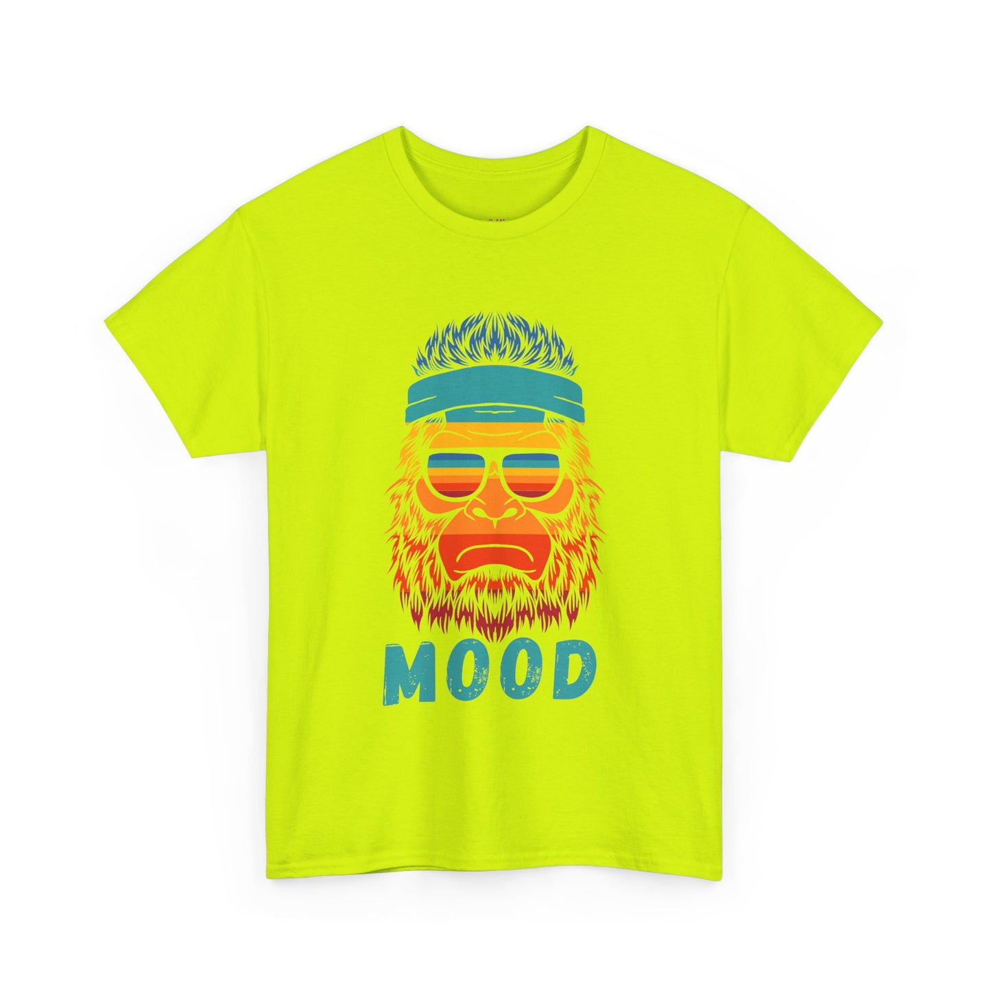 Bigfoot Mood // Retro Mood Unisex Heavy Cotton Tee - Colorful Graphic T-Shirt