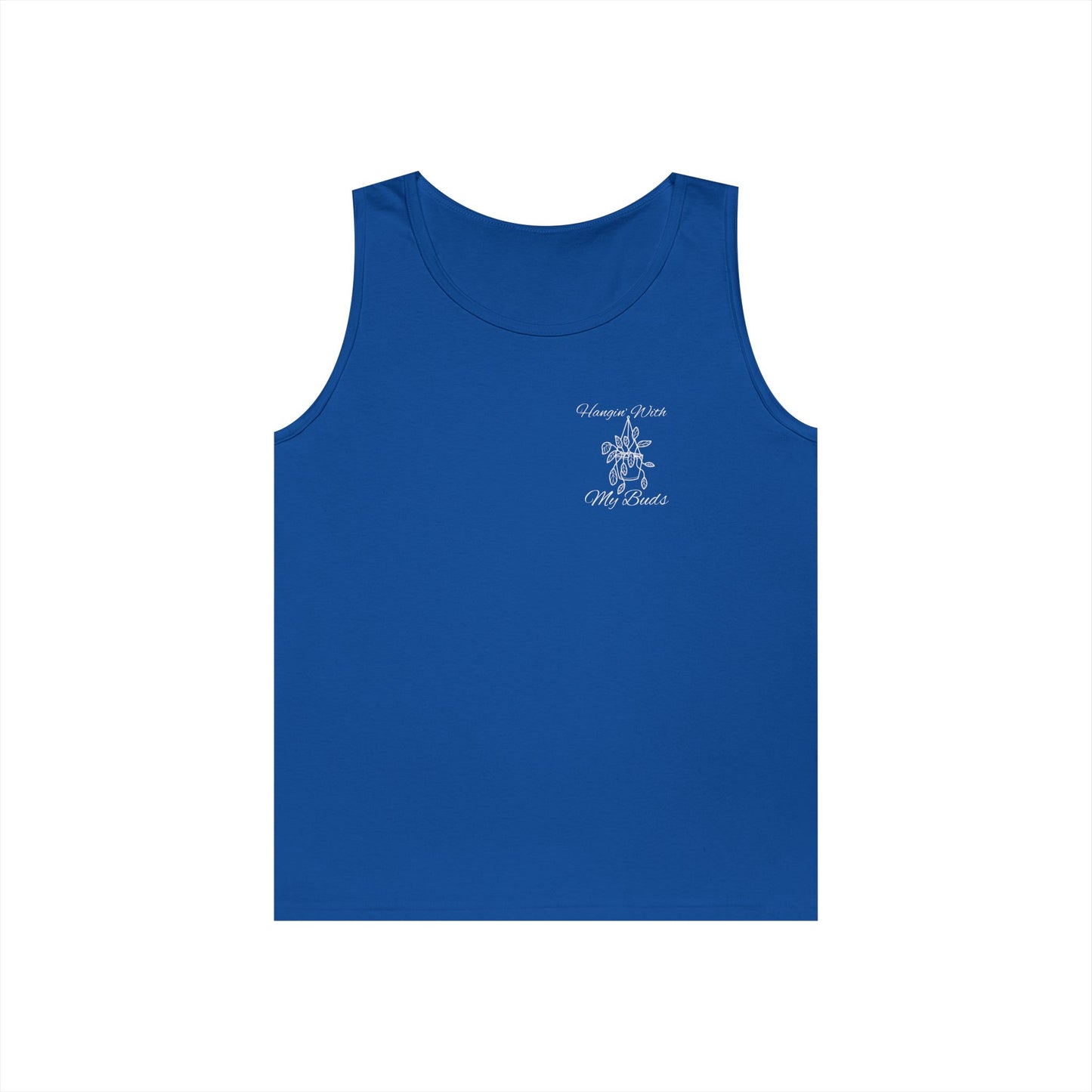 Hangin' With My Buds // Happy Plant Lover Unisex Heavy Cotton Tank Top - Perfect for Gardening Enthusiasts