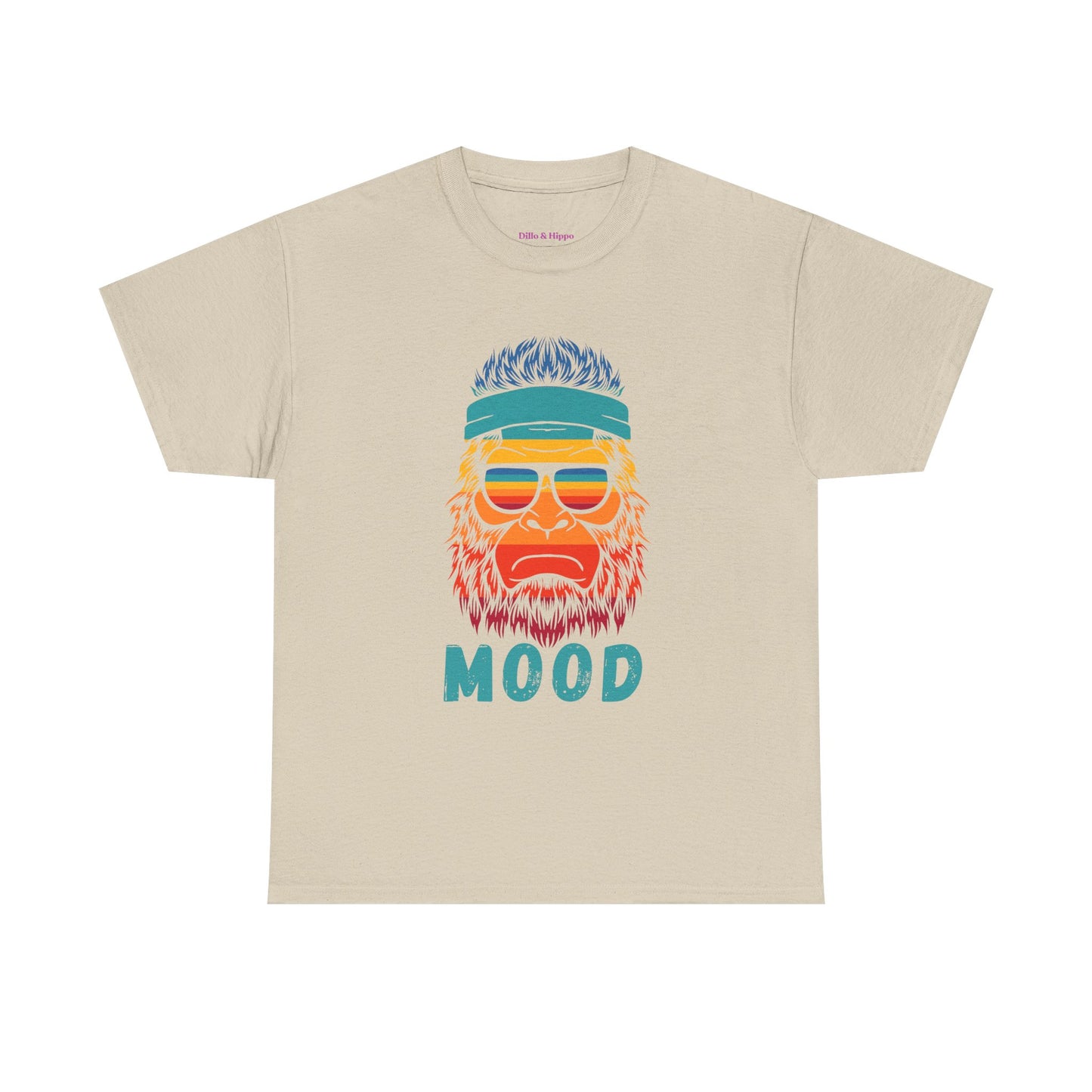 Bigfoot Mood // Retro Mood Unisex Heavy Cotton Tee - Colorful Graphic T-Shirt