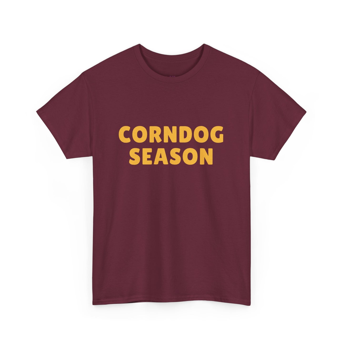 Funny Corndog Season // Unisex Heavy Cotton Tee | Perfect for Food Lovers and Festivals