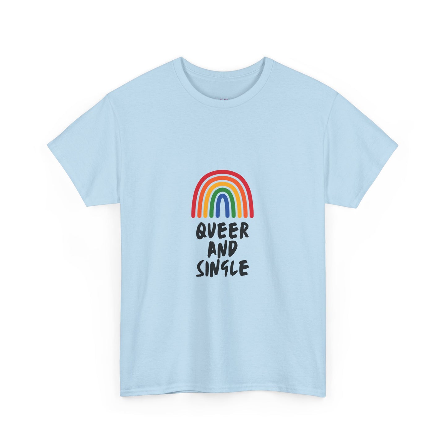 Queer and Single Rainbow // Short Sleeve Tee