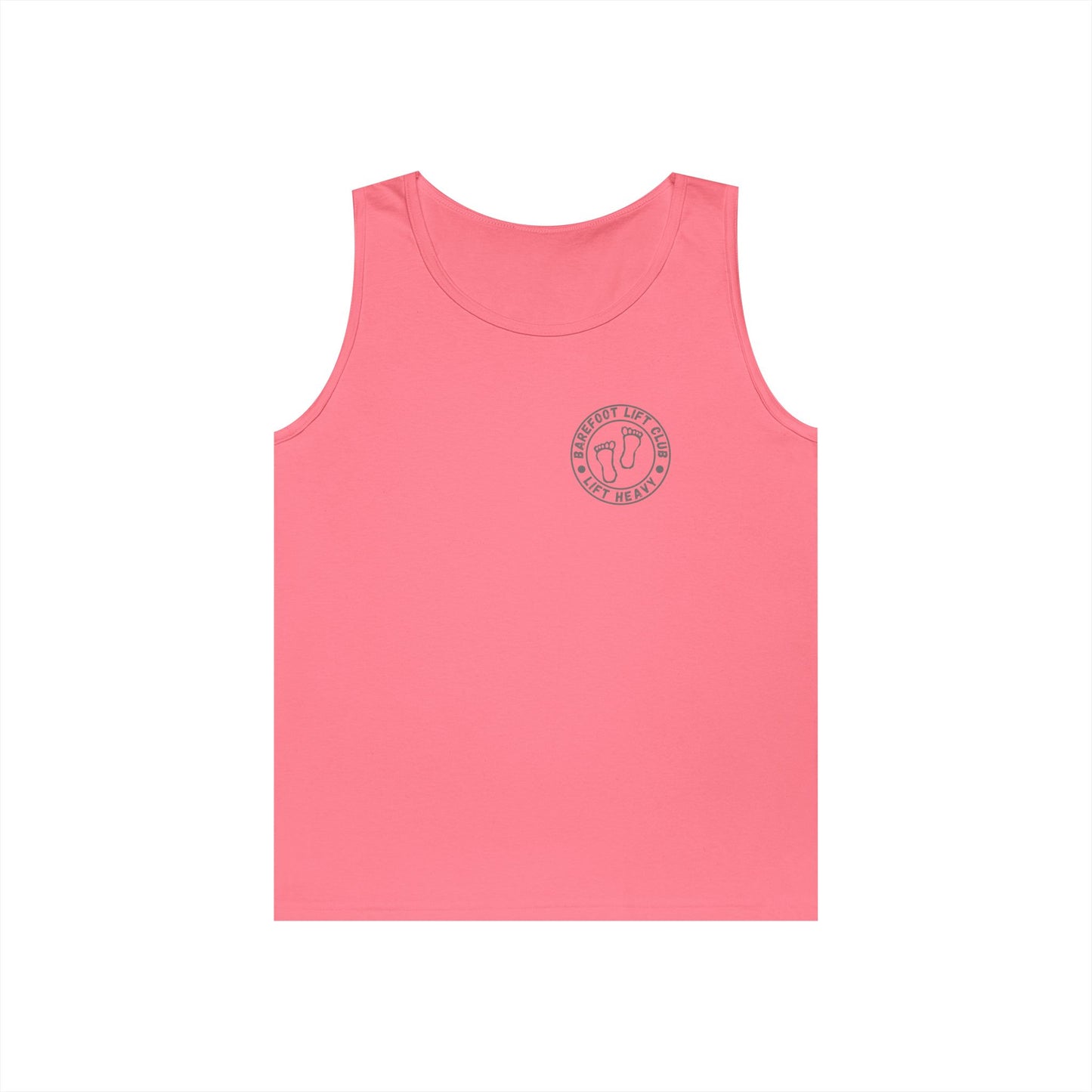 Barefoot Lift Club // Bigfoot Founding Member // Double Sided Unisex Heavy Cotton Tank Top