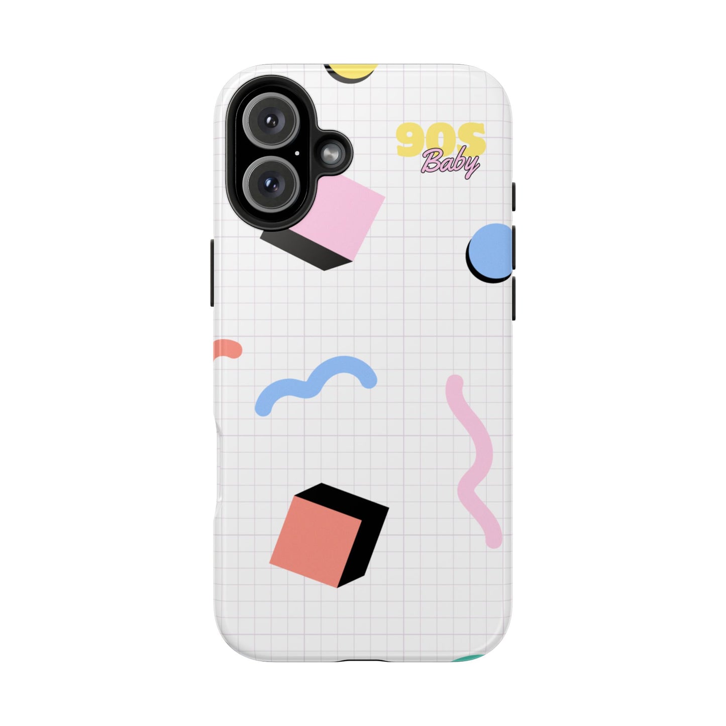 90s Baby Grid Paper Pattern // iPhone Case