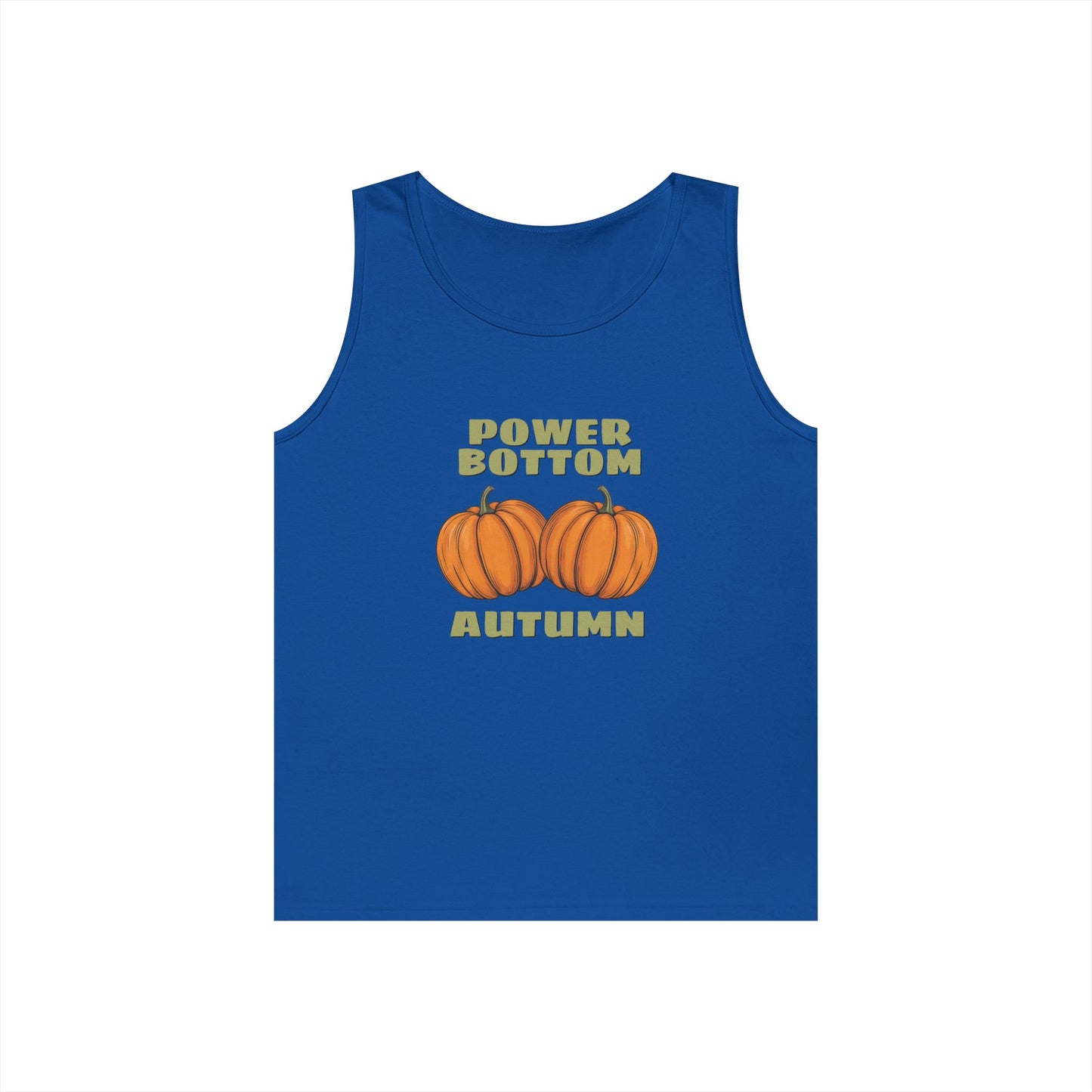 Power Bottom Autumn - Pumpkins // Unisex Heavy Cotton Tank Top - Fall Vibes