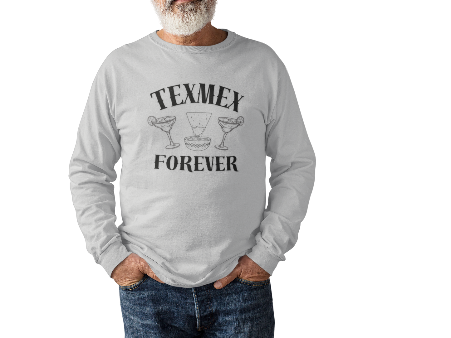 Tex-Mex Forever - Ritas & Queso // Unisex Long Sleeve Tee - Perfect for Food Lovers and Party Enthusiasts