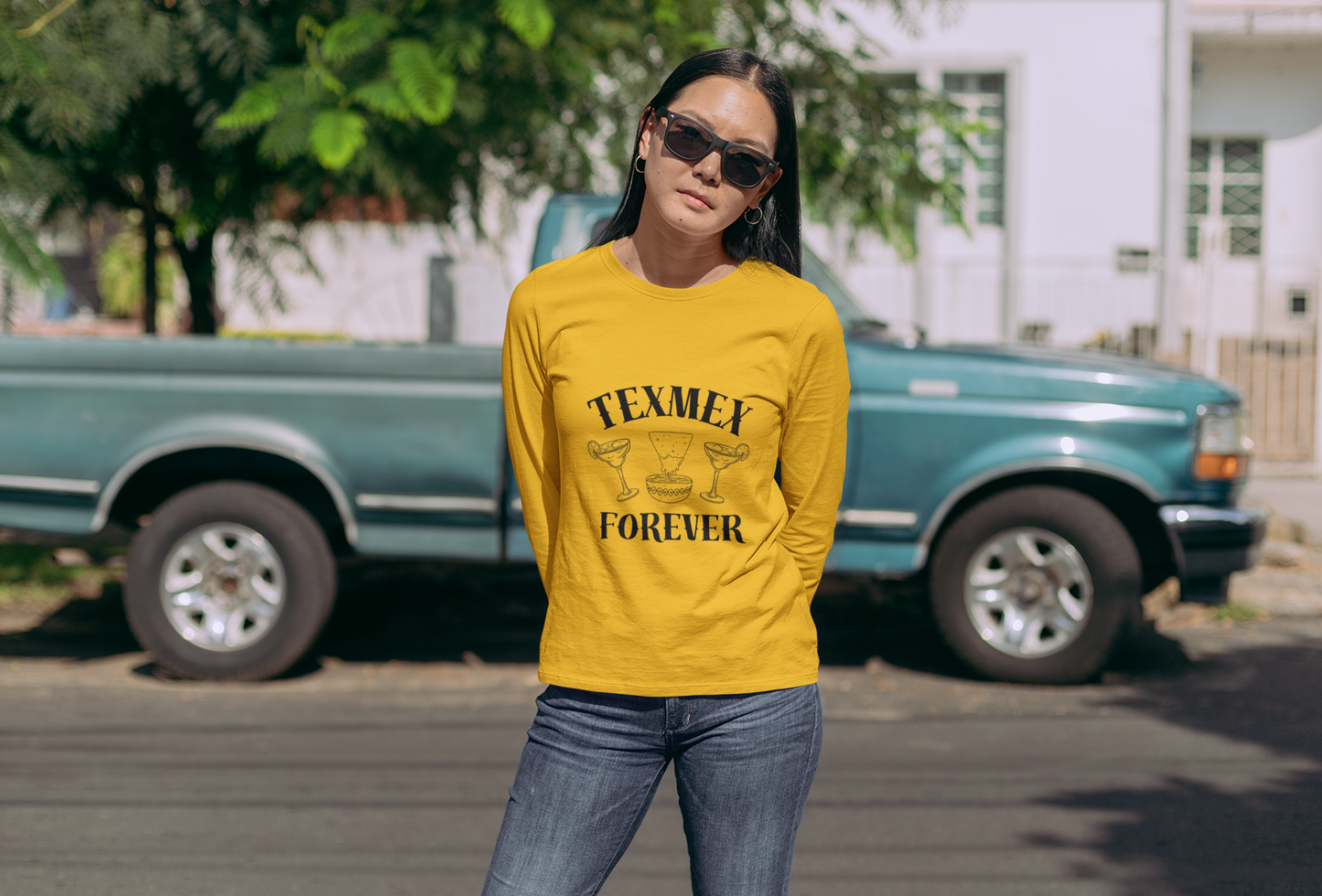 Tex-Mex Forever - Ritas & Queso // Unisex Long Sleeve Tee - Perfect for Food Lovers and Party Enthusiasts