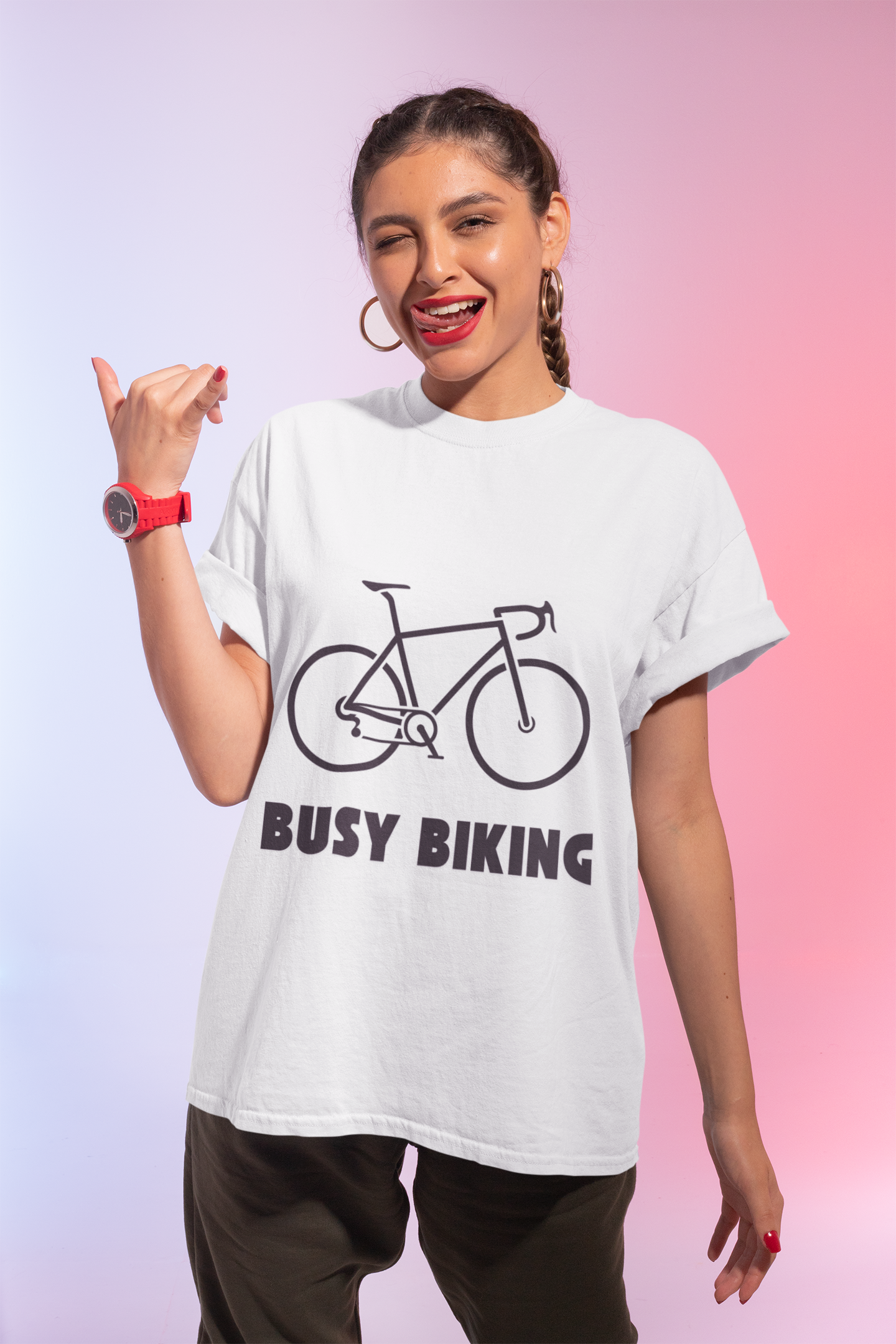 Busy (Road) Biking // Unisex Softstyle T-Shirt