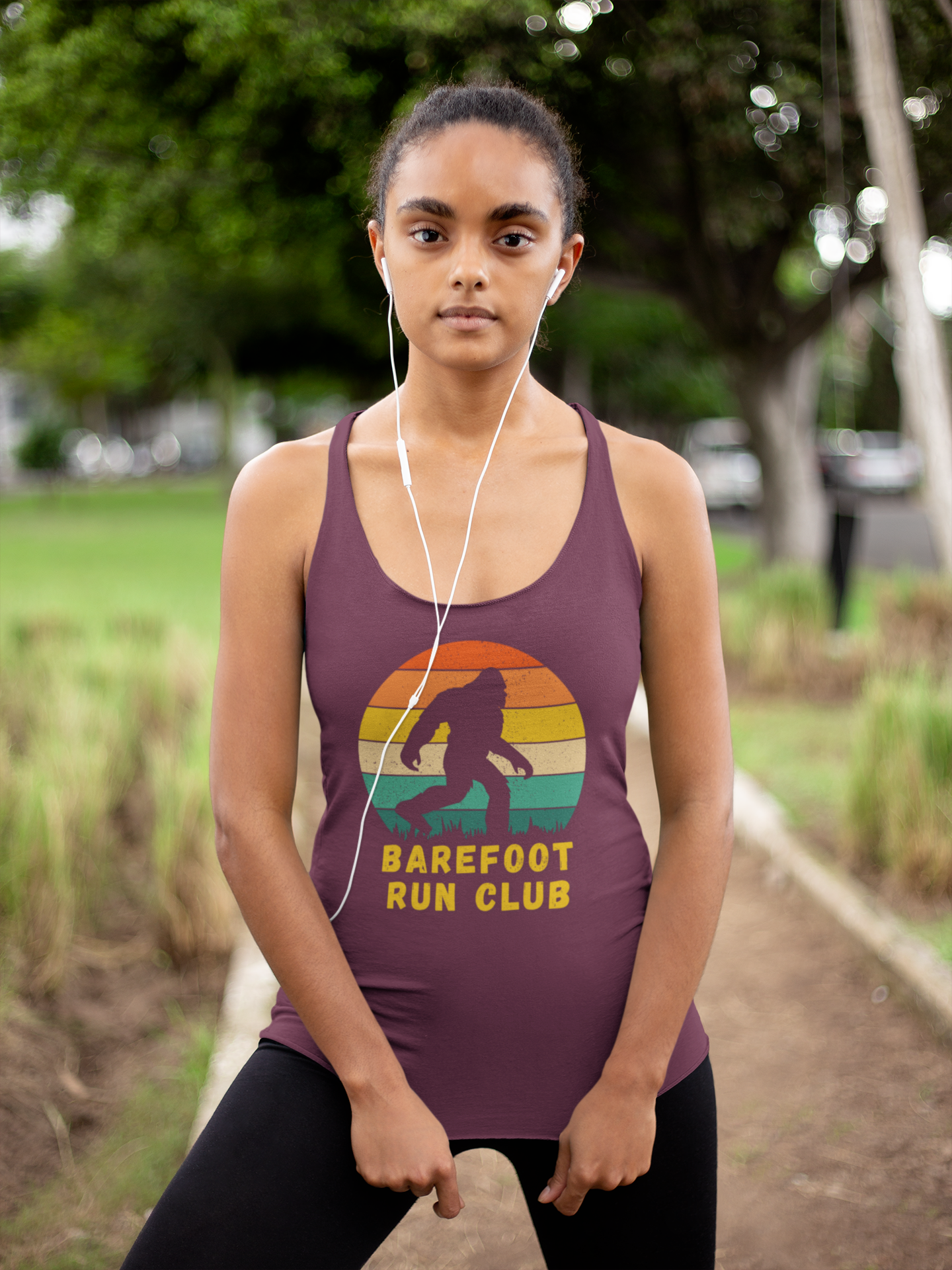 Barefoot Run Club Silhouette // Unisex Heavy Cotton Tank Top
