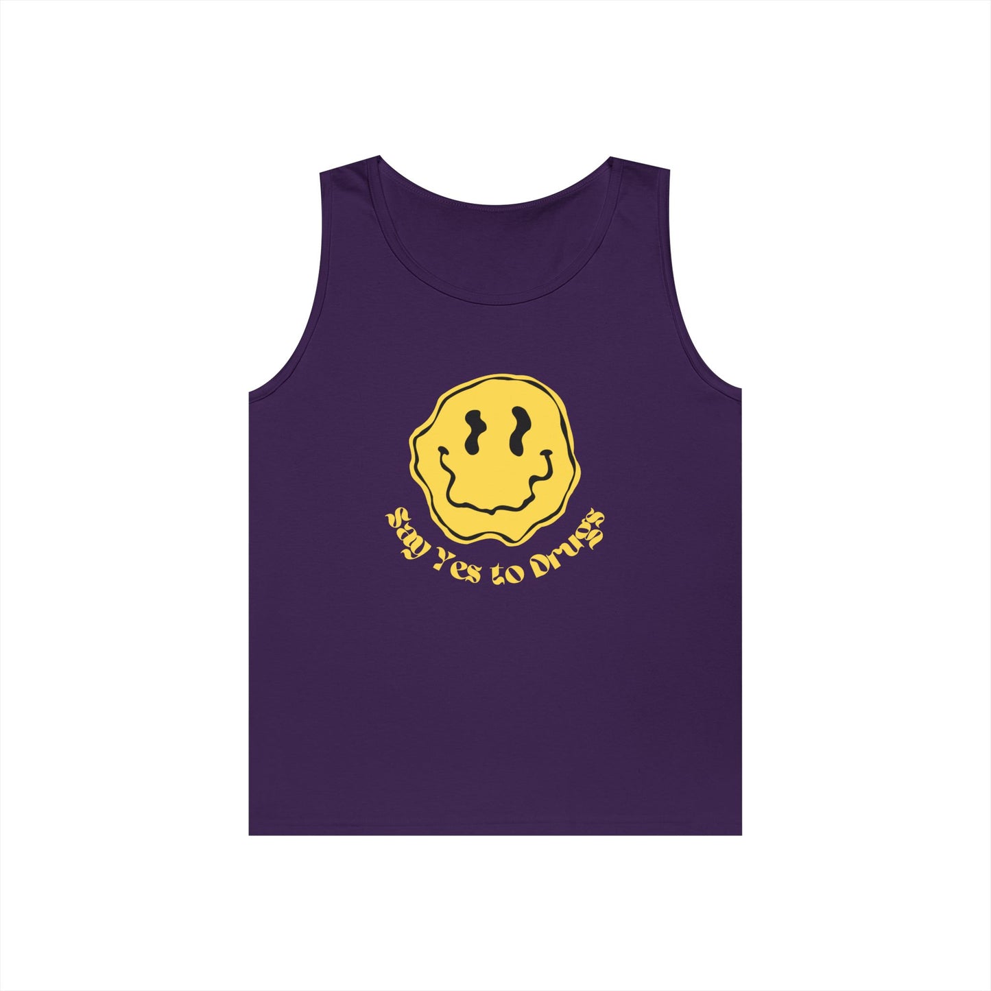 "Say Yes to Drugs" Smiley Graphic // Unisex Heavy Cotton Tank Top