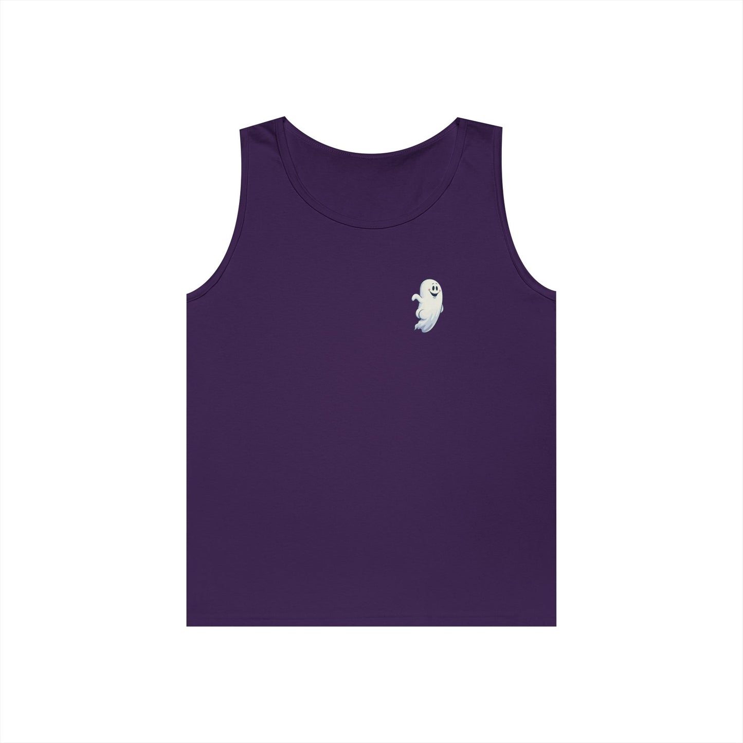 Power Bottom Autumn - White Ghost // Unisex Heavy Cotton Ghost Theme Tank Top - Fall Vibes