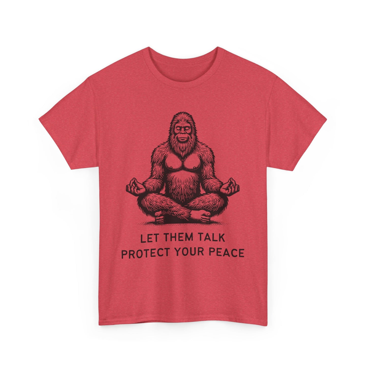 Bigfoot - Protect Your Peace // Unisex Heavy Cotton Tee - Comfortable, Relaxed Fit T-Shirt for Chill Vibes & Mental Health