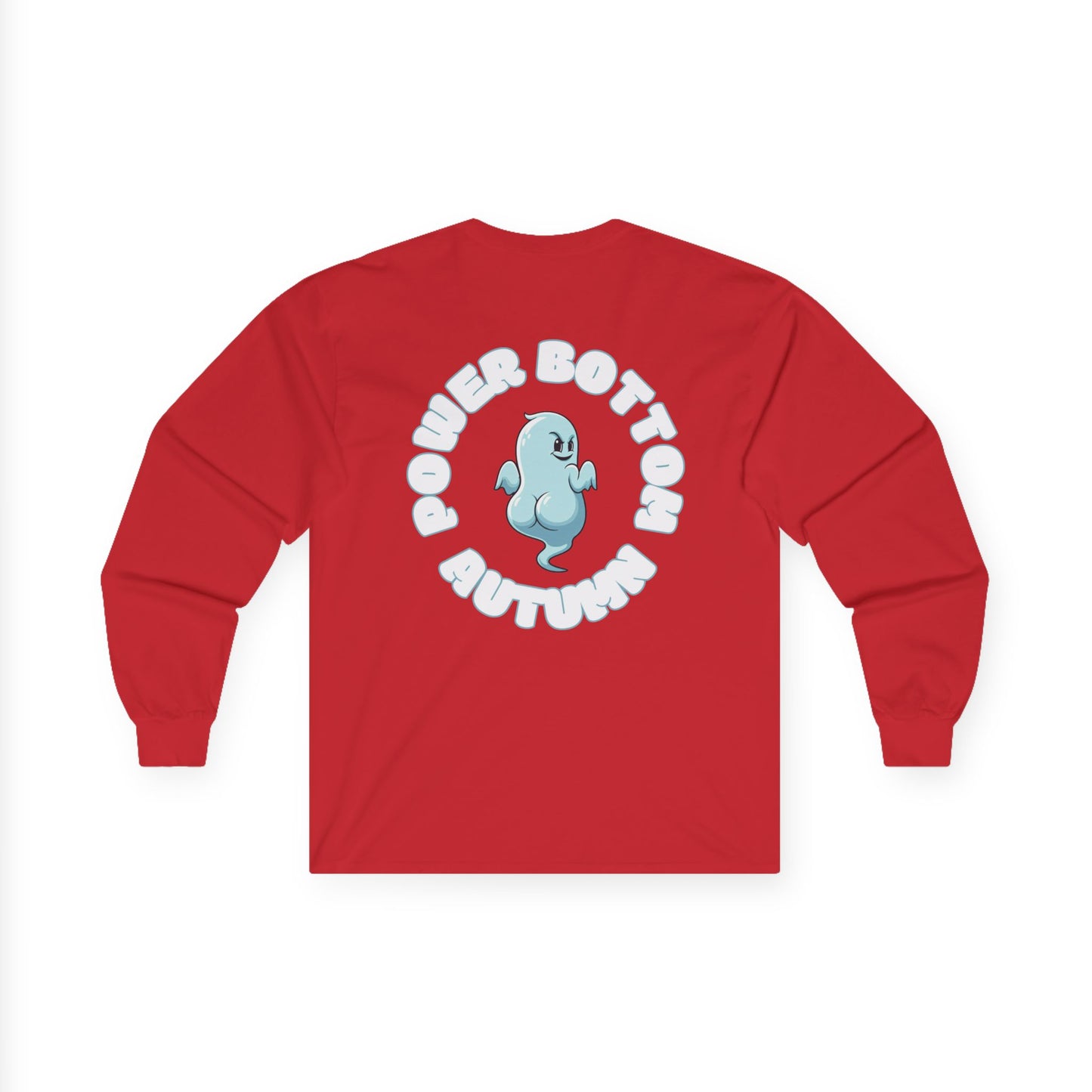 Unisex Ultra Cotton Long Sleeve Tee - 'Power Bottom Autumn' Graphic