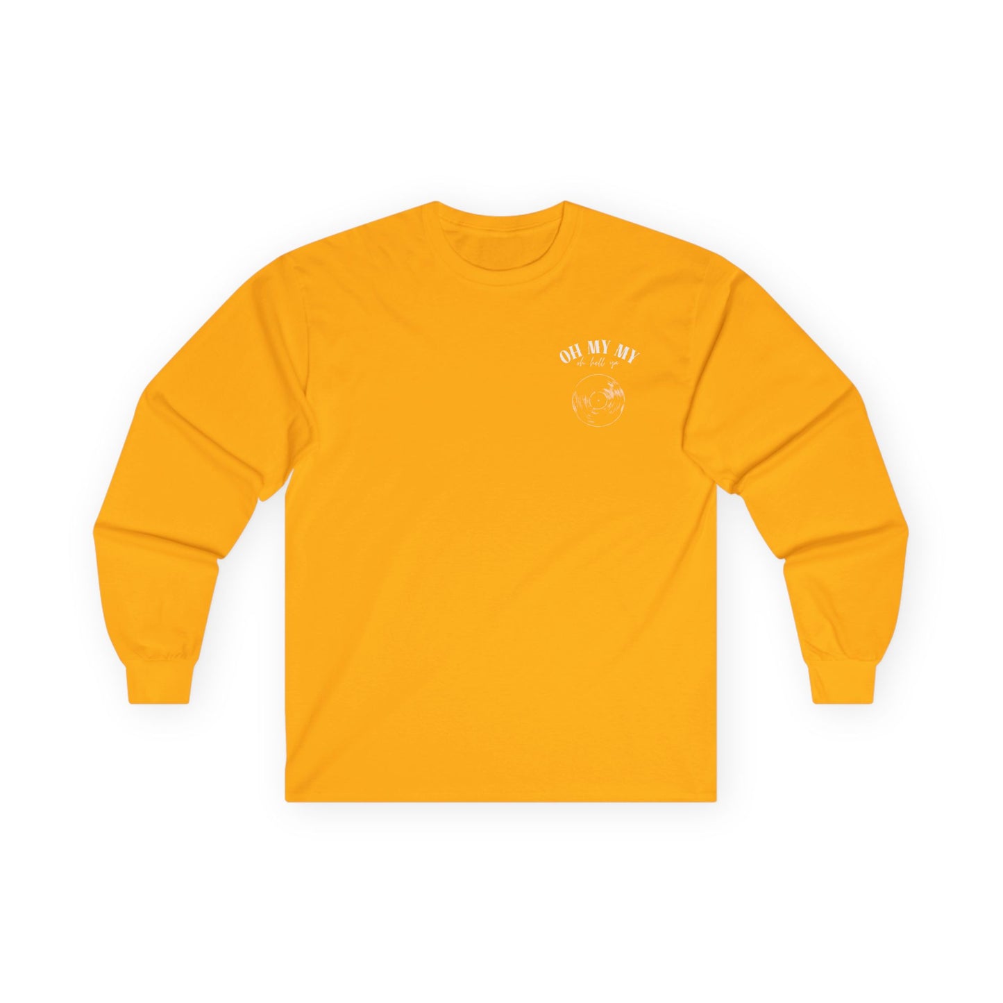 Oh My My - Pocket Placement // Unisex Long Sleeve Tee - Retro Vinyl Graphic
