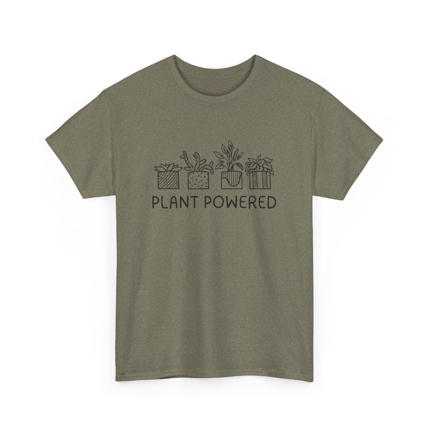 Plant Powered // Unisex Heavy Cotton Tee - Perfect for Everyday Comfort