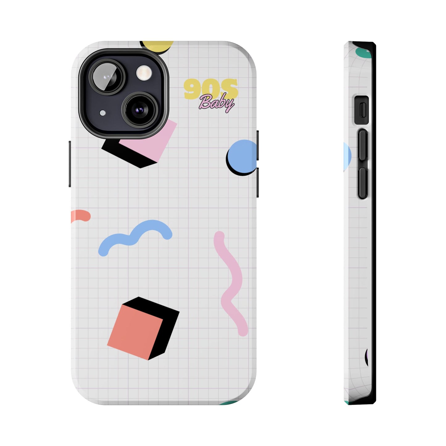 90s Baby Grid Paper Pattern // iPhone Case