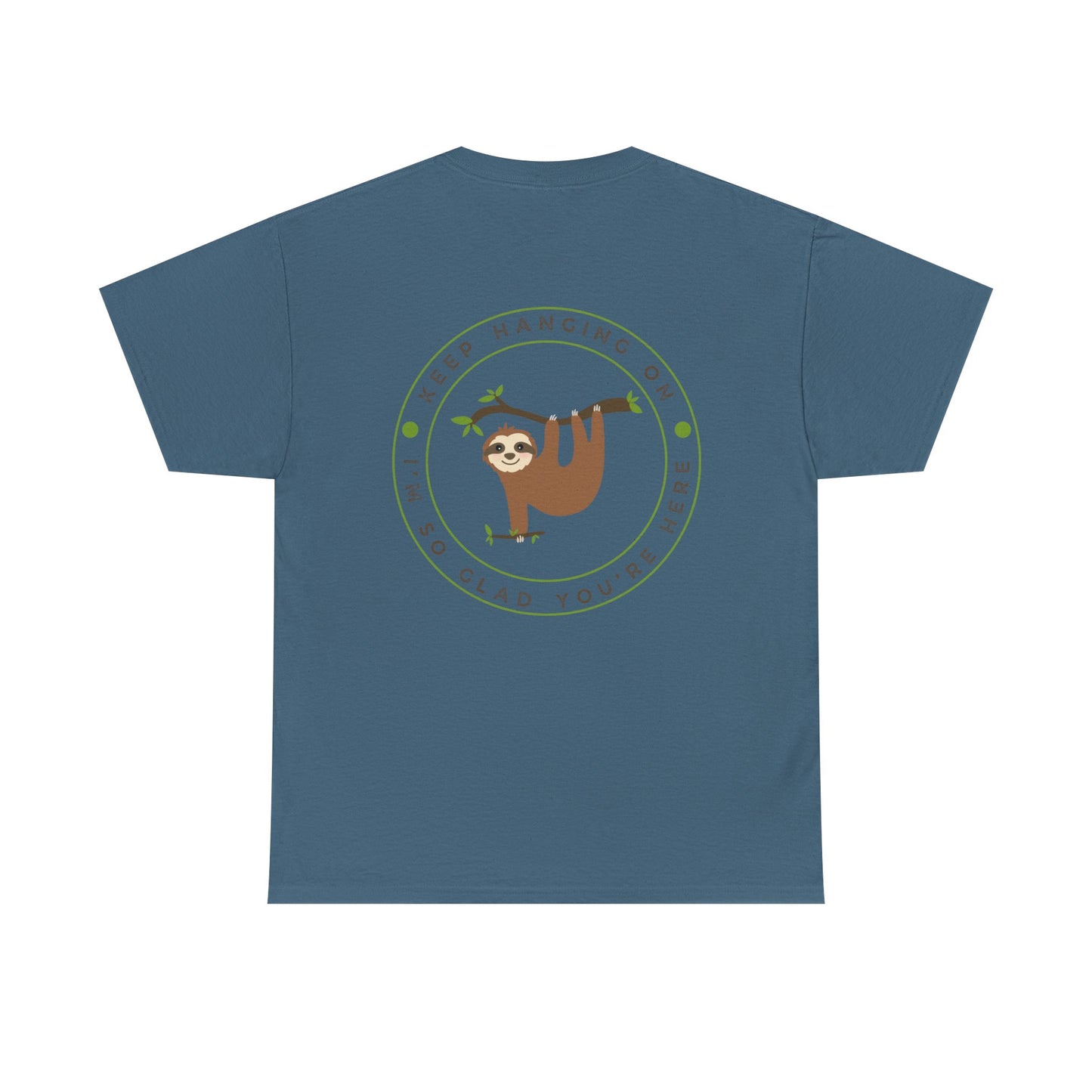 Keep Hangin' On - Sloth // Unisex Heavy Cotton Tee - Motivational