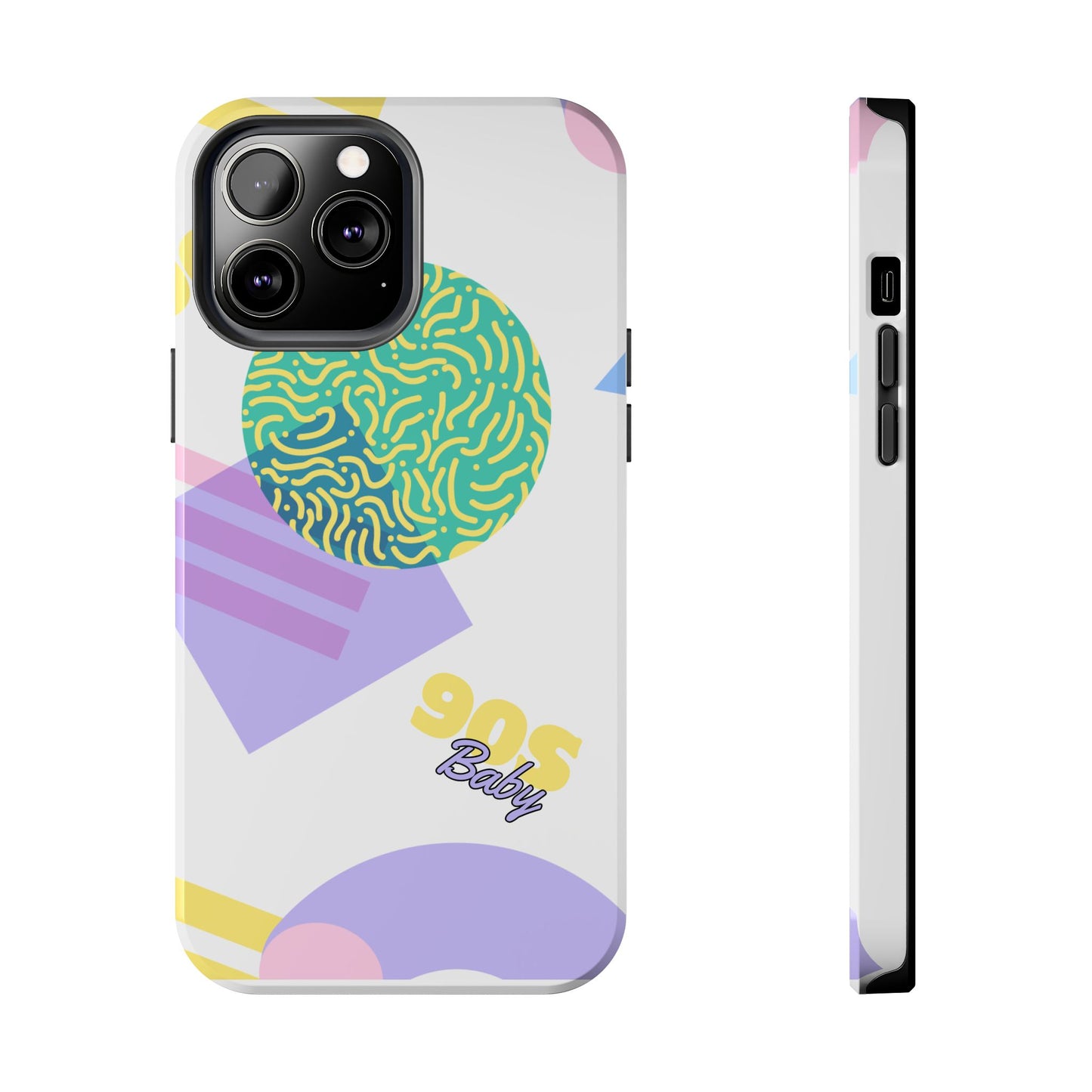 Pastel 90s Baby and Shapes // iPhone Case