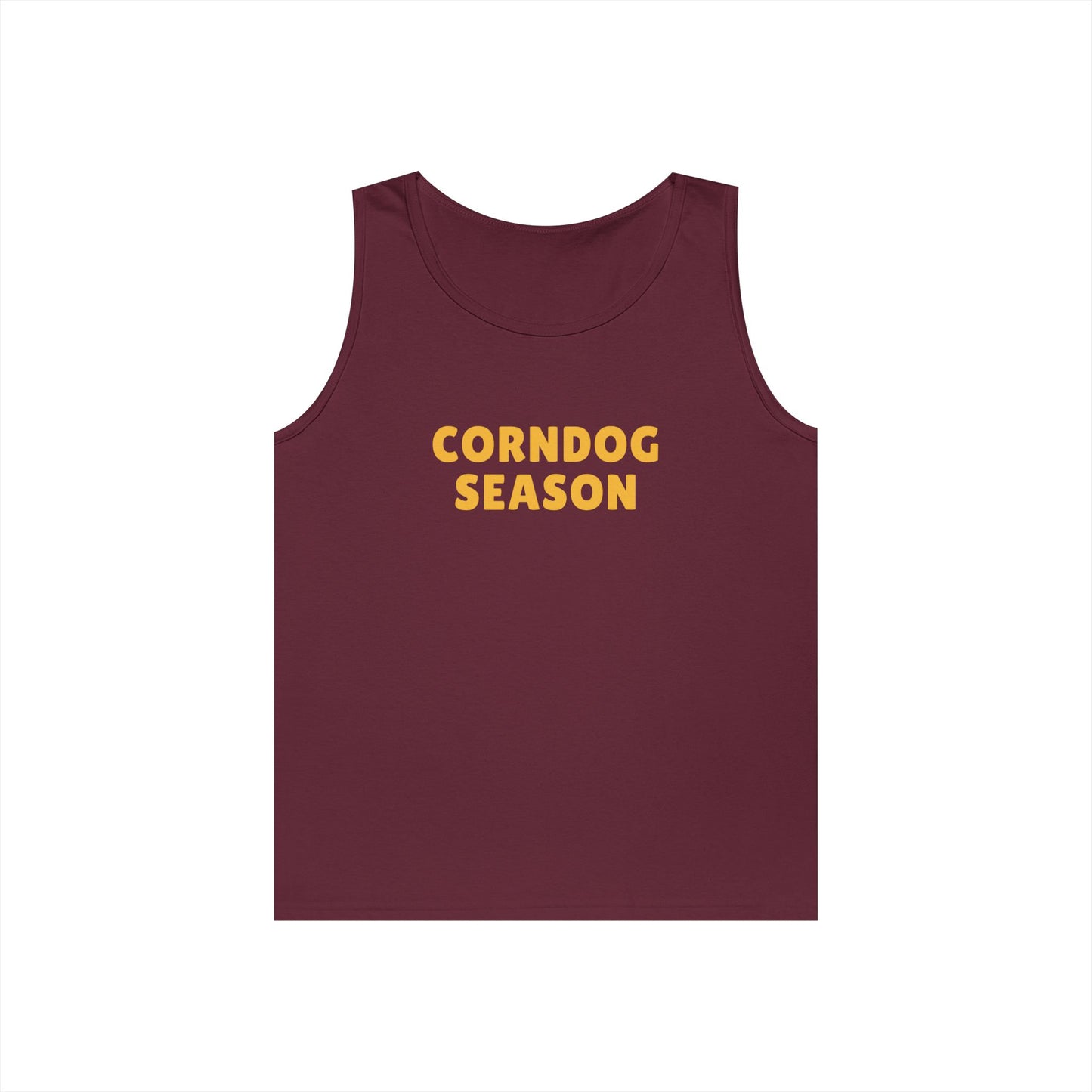 Corndog Season Unisex Heavy Cotton Tank Top - Fun Summer Apparel