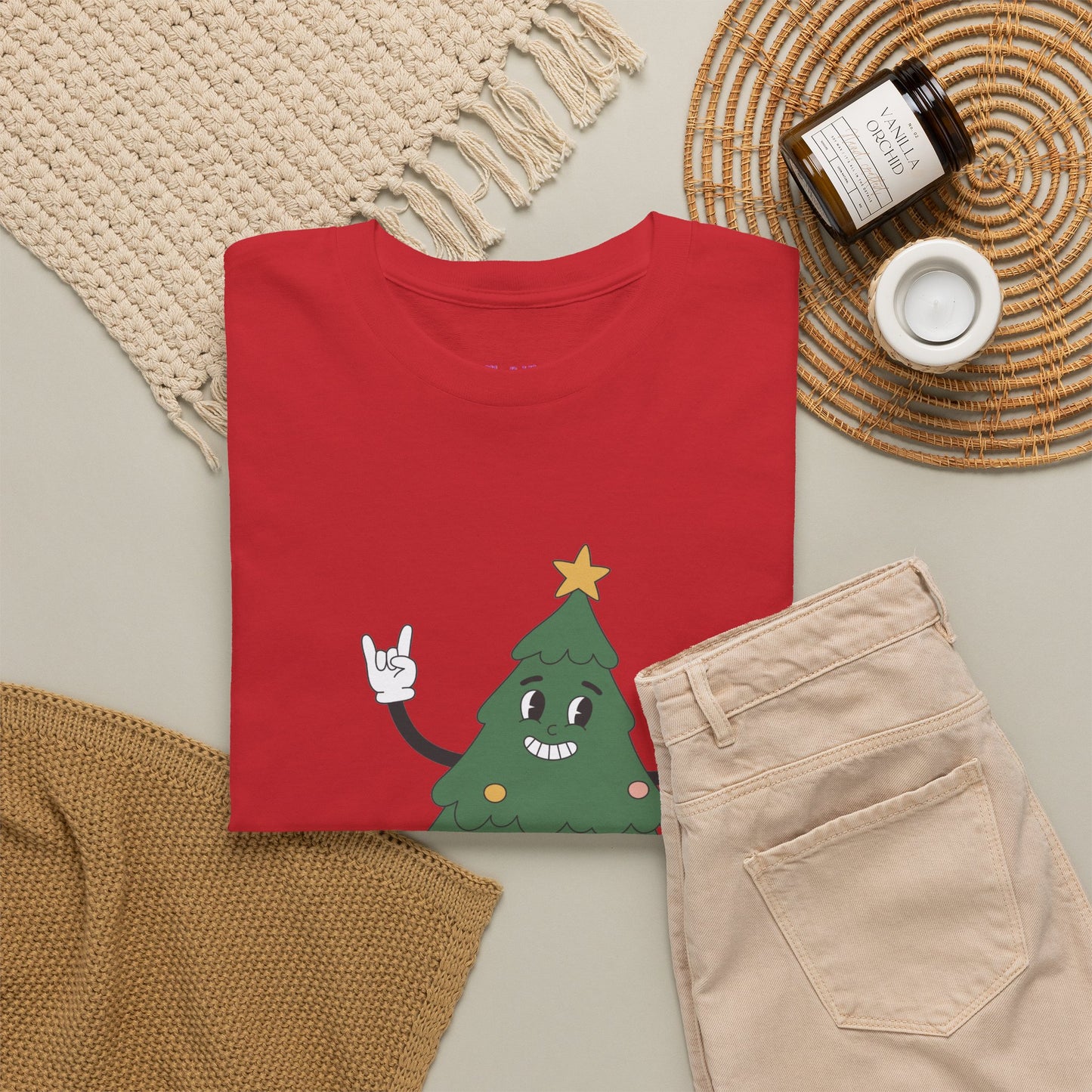 Funny Christmas Tree Tee - 'Nice Bush' Unisex Heavy Cotton T-Shirt