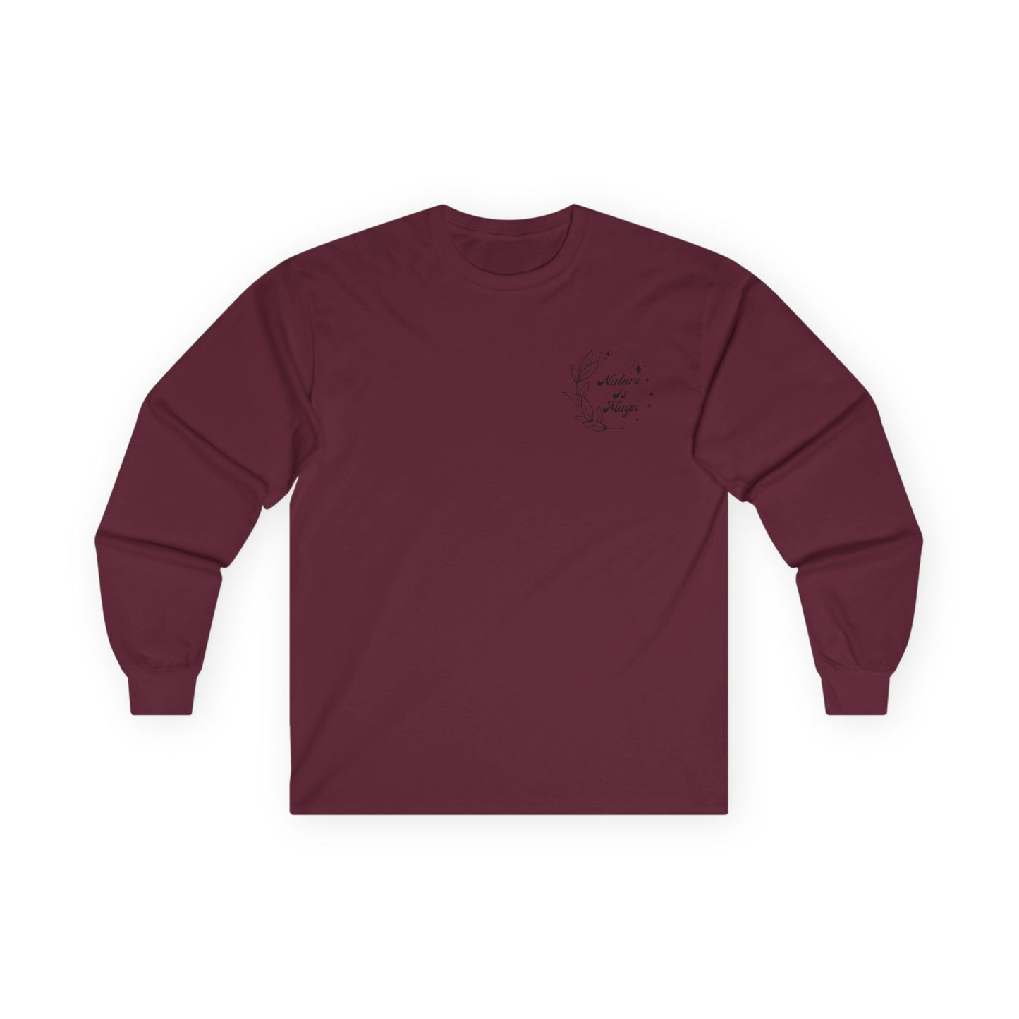 Nature is Magic - Pocket Placement // Unisex Ultra Cotton Long Sleeve Tee - Embrace Nature's Beauty