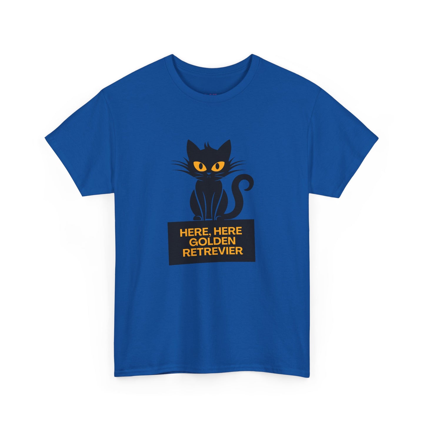 Black Cat with Sign // Unisex Heavy Cotton Tee