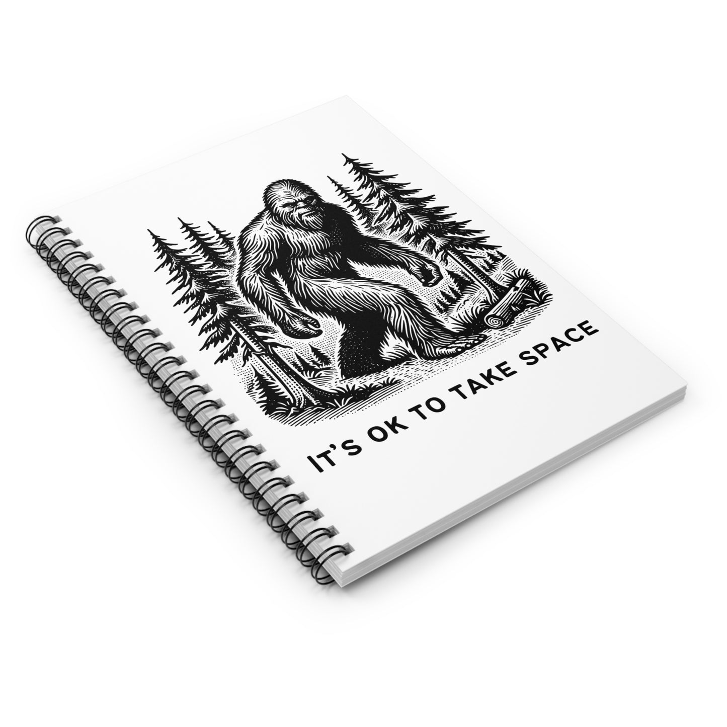 It's OK to Take Space // Spiral Notebook - Ruled Line