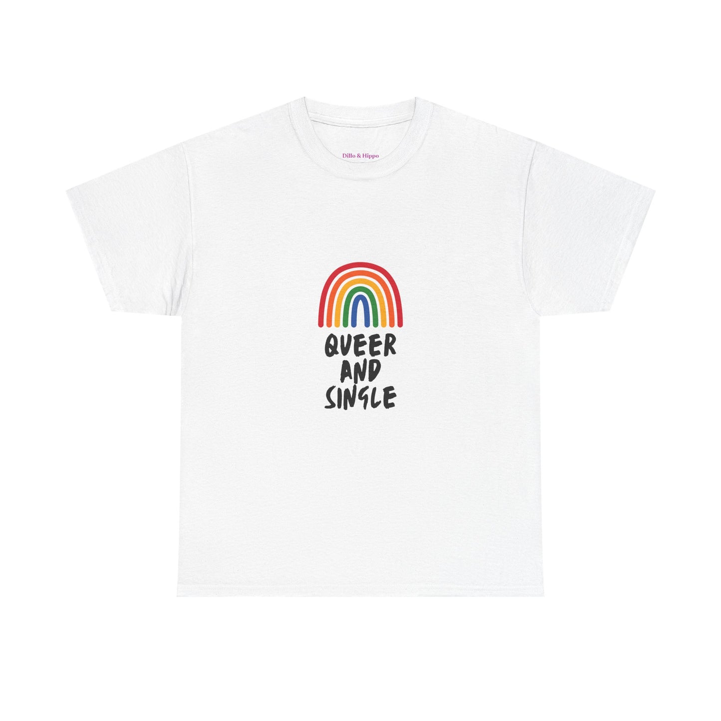 Queer and Single Rainbow // Short Sleeve Tee
