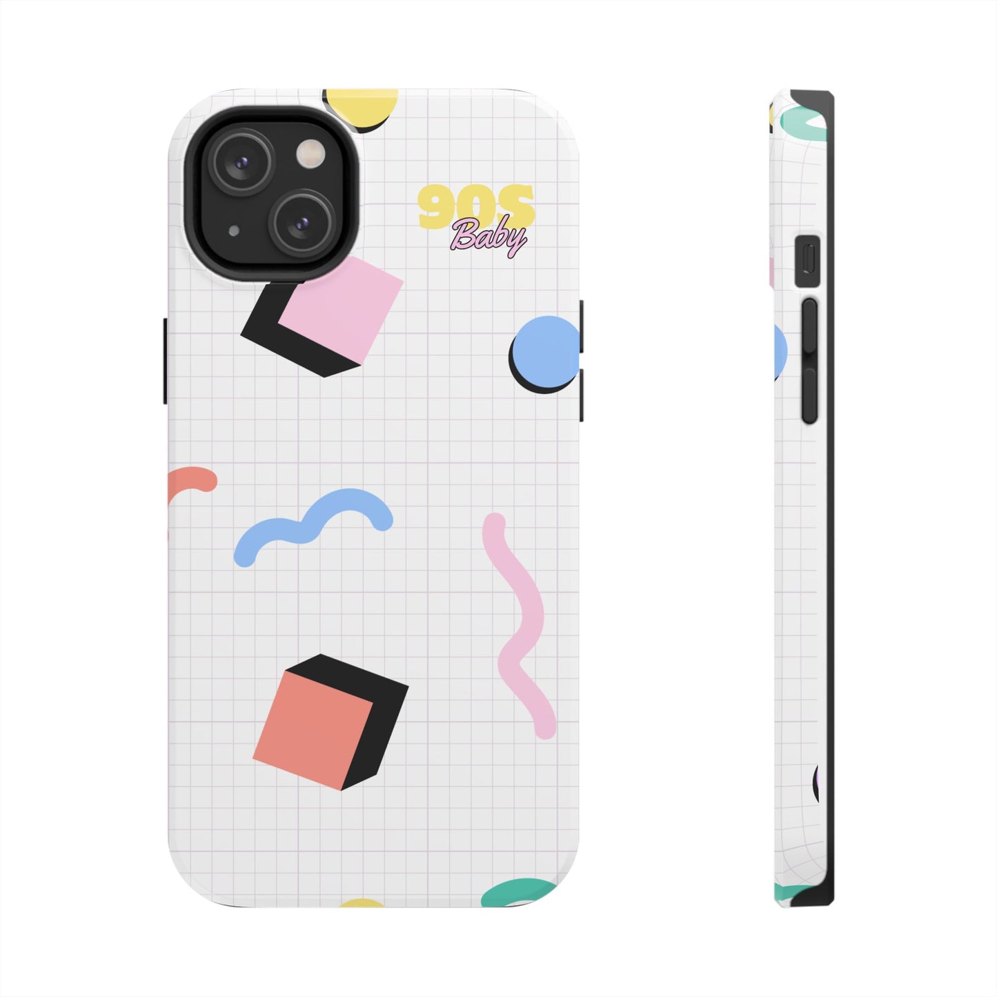90s Baby Grid Paper Pattern // iPhone Case