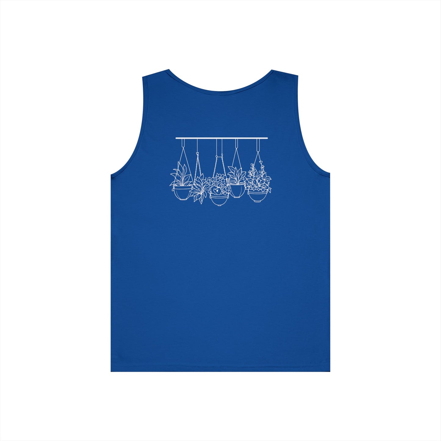 Hangin' With My Buds // Happy Plant Lover Unisex Heavy Cotton Tank Top - Perfect for Gardening Enthusiasts