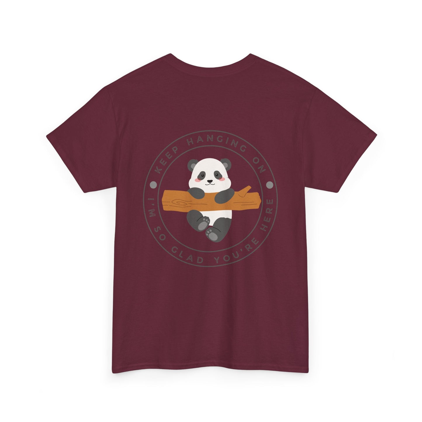Keep Hangin' On - Panda // Unisex Heavy Cotton Tee -Vibes Graphic Shirt