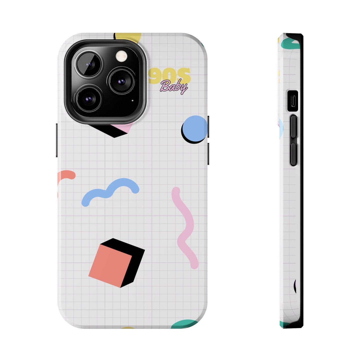 90s Baby Grid Paper Pattern // iPhone Case
