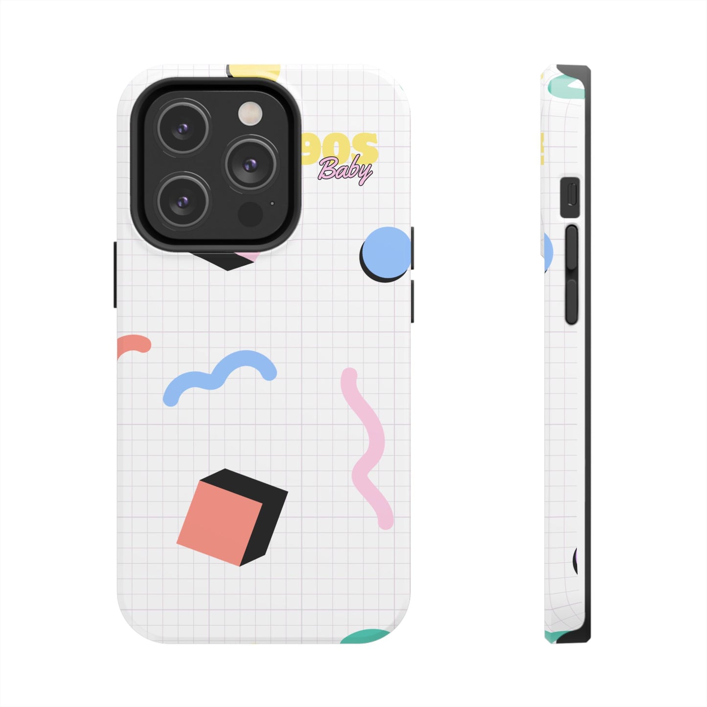 90s Baby Grid Paper Pattern // iPhone Case